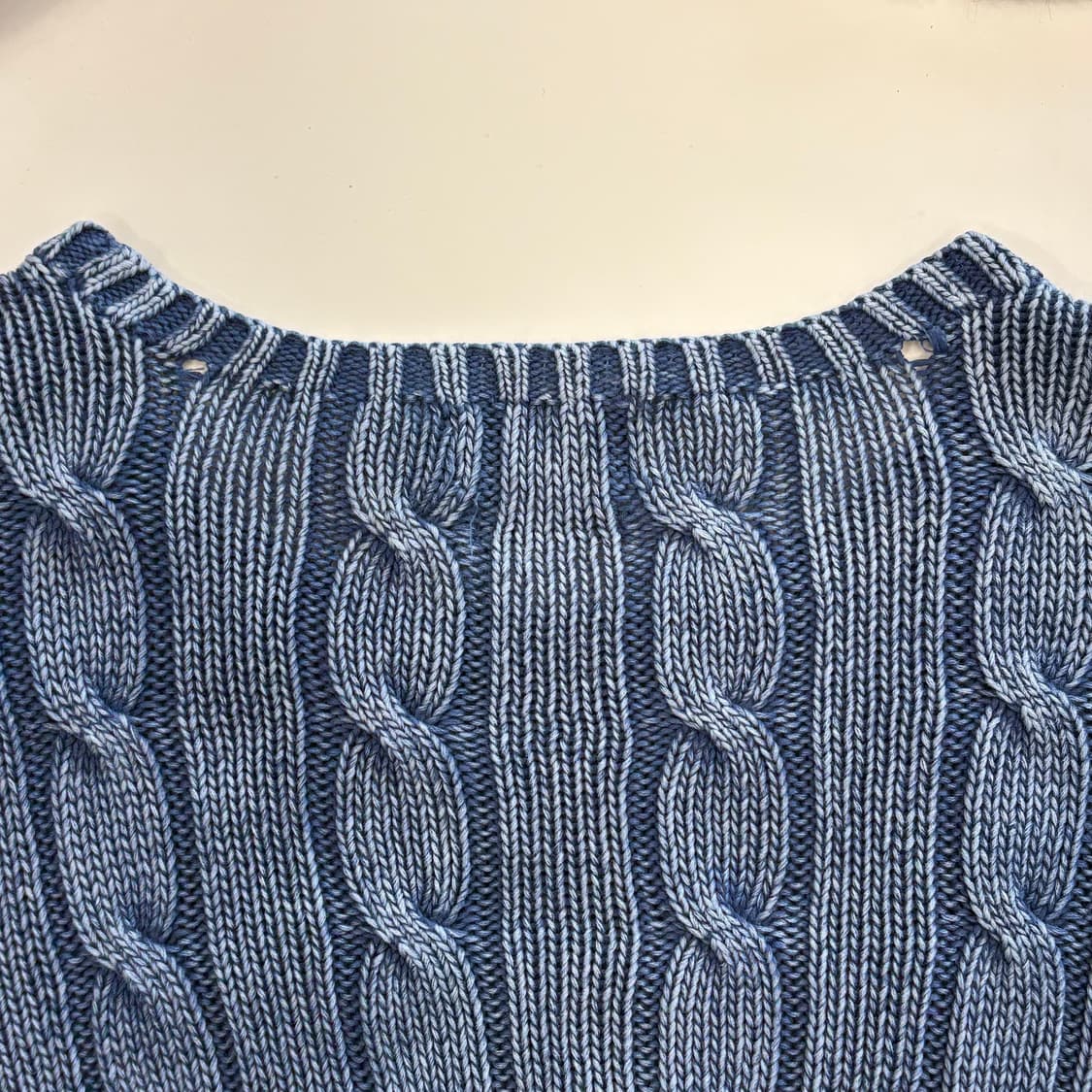 S 폴로랄프로렌 여성용 뮤트블루 케이블 니트 상품이미지6