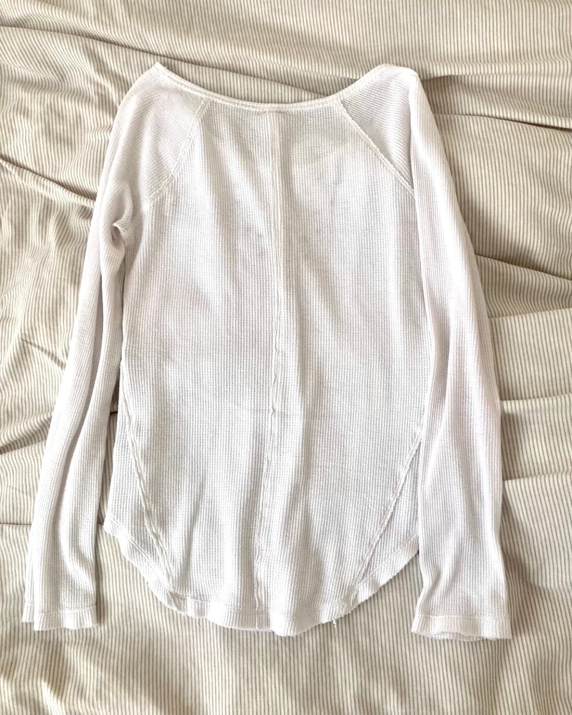 Free People 화이트 와플 나폴레옹 롱슬리브 상품이미지2