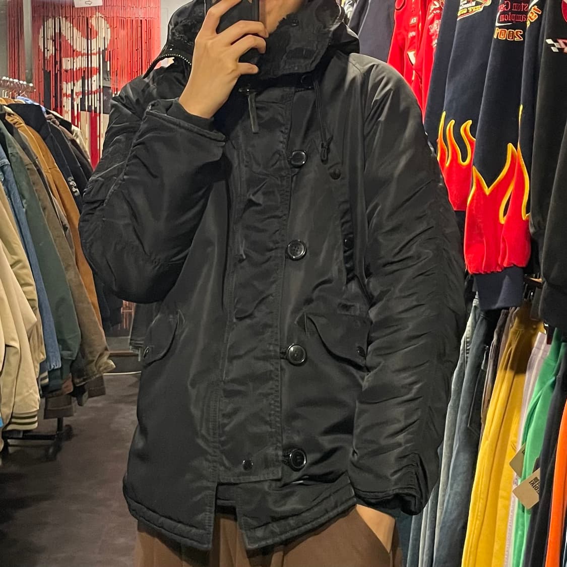 [IM] ALPHA 알파인더스트리 블랙 패딩  상품이미지5