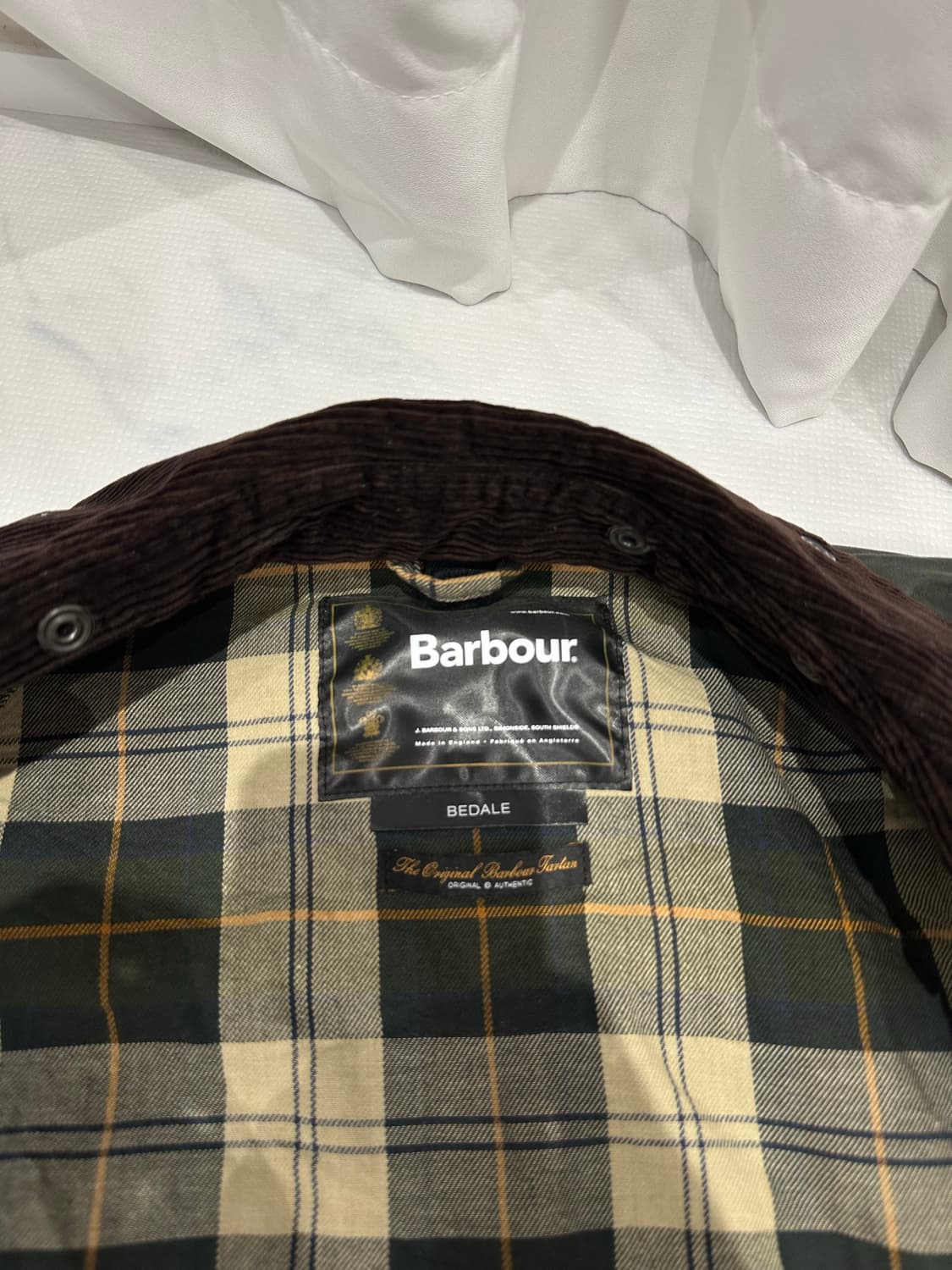 바버 비데일 왁스 자켓 세이지 38 사이즈 상품이미지4