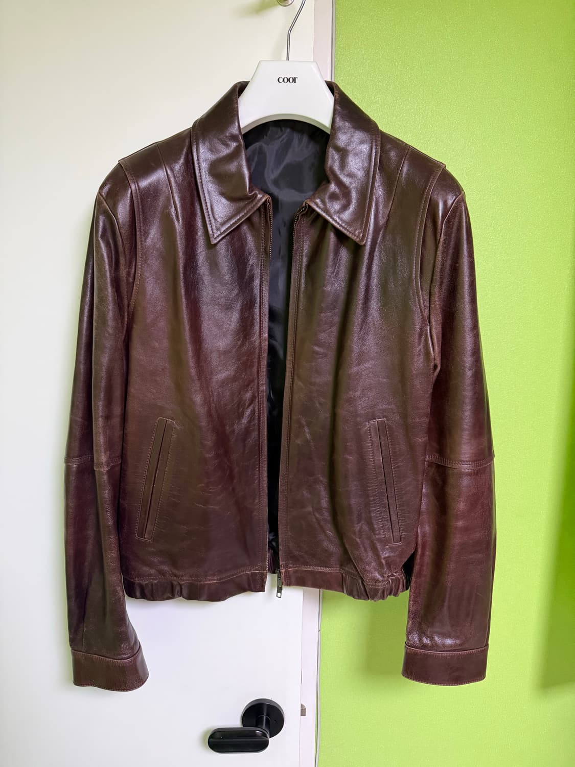 쿠어 램스킴 왁시드 자켓 L 상품이미지3