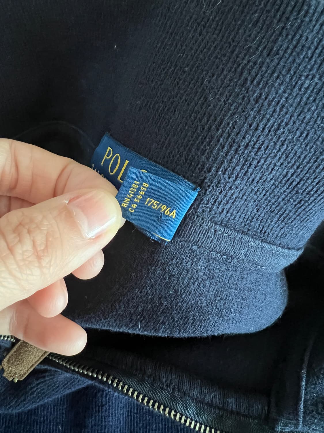 Polo Ralph Lauren Navy Half-Zip Sweater  상품이미지3