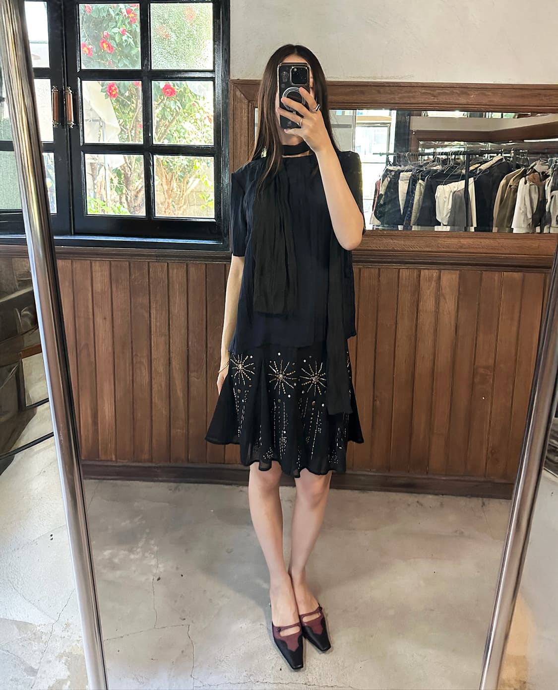 CHESTY beaded flare skirt 상품이미지5