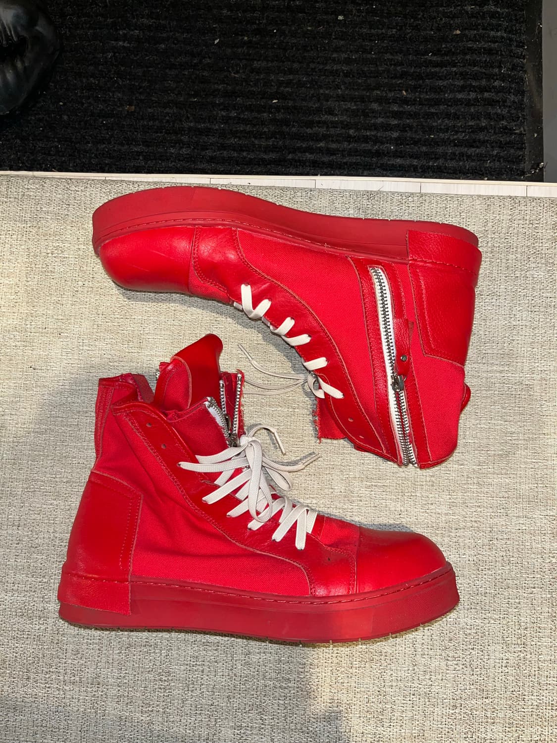 핸드메이드 레이스업 하이탑 부츠 스니커즈 상품이미지1