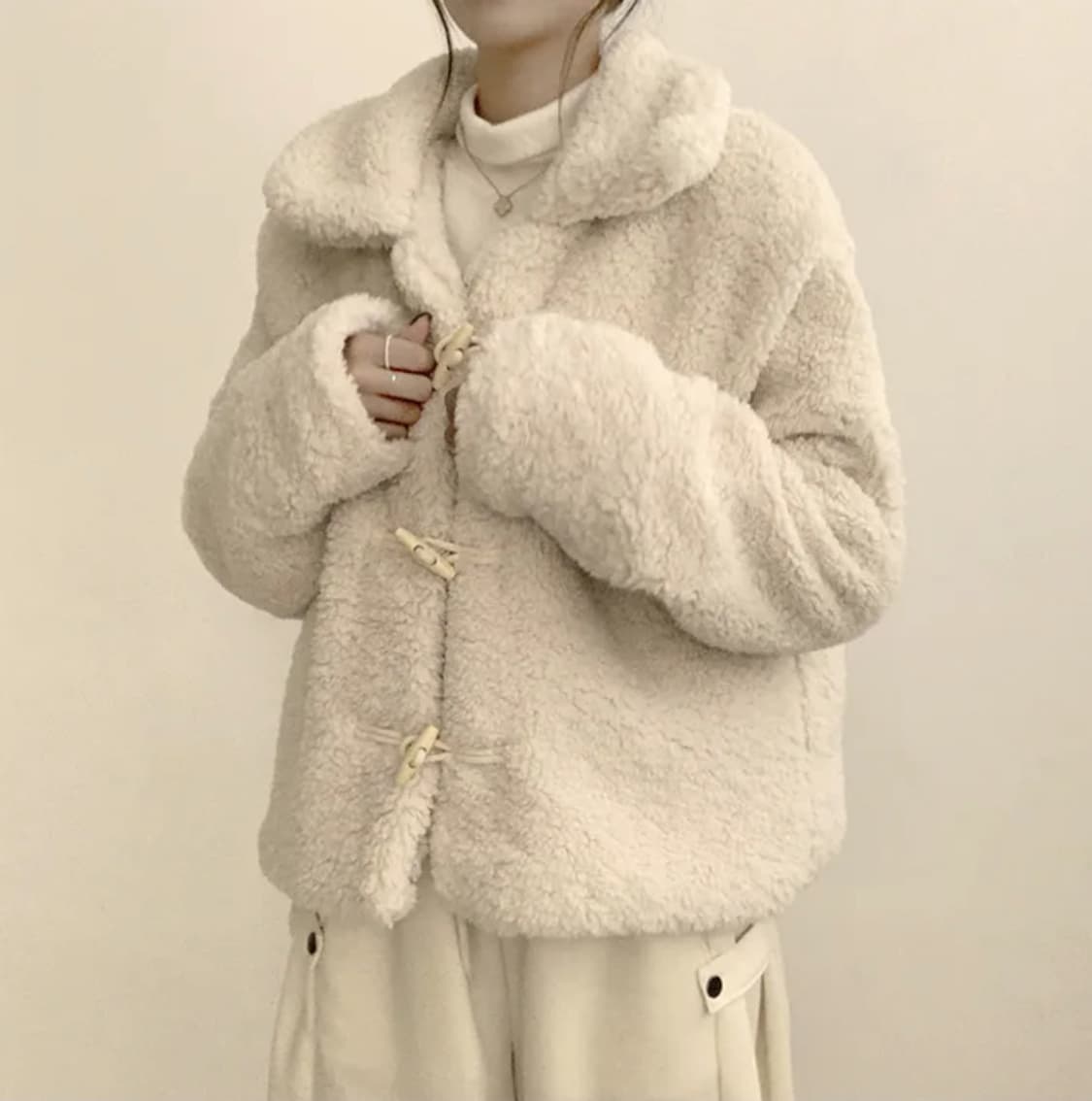 양털 뽀글이 떡볶이 숏코트 상품이미지2