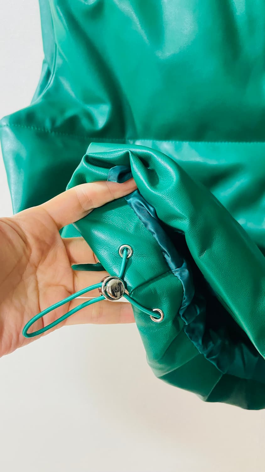 새상품)마르디메크르디 악티프 그린 레더 패딩 조끼 ree 정가 26만 상품이미지7