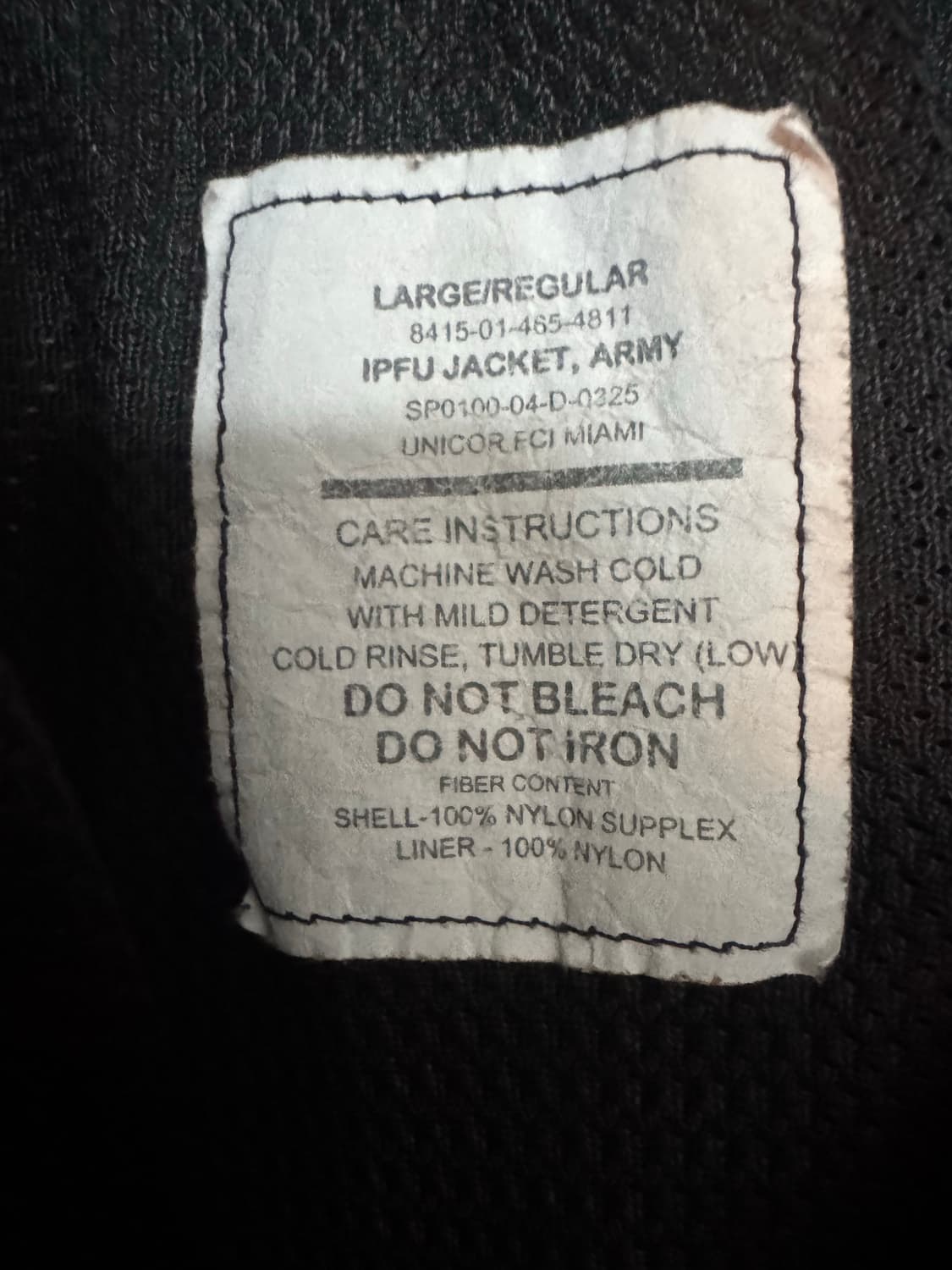 미군 오리지널 ipfu 트레이닝 자켓 Large Regular 황금사이즈 상품이미지3