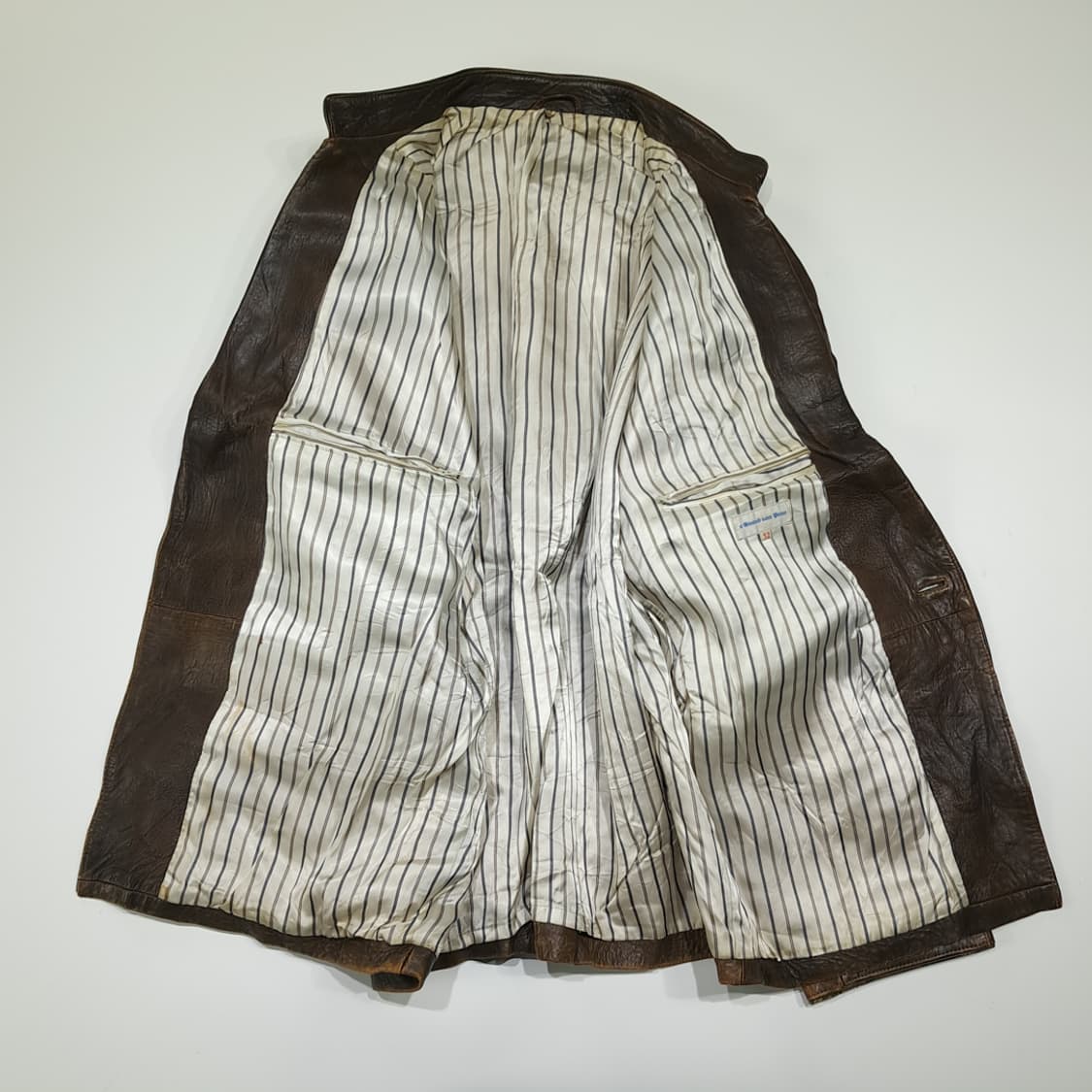 CL336 XL 아그반트폼피터 80s 독일판 가죽 다크브라운 자켓 상품이미지3