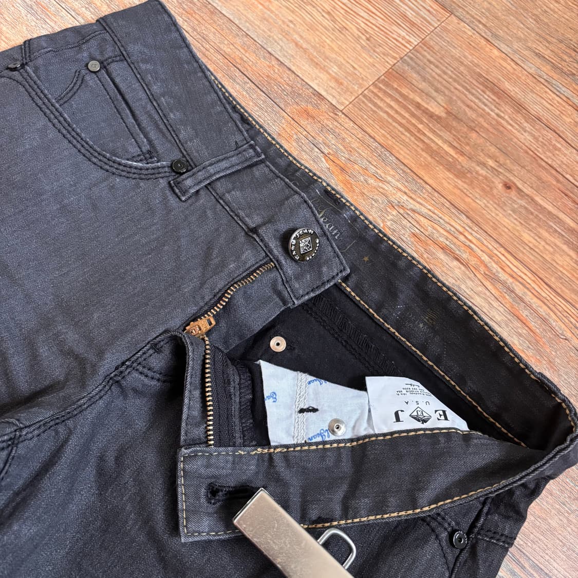 얼진 26 27 차콜 그레이 스키니진 슬림 청바지 스판 데님 상품이미지3