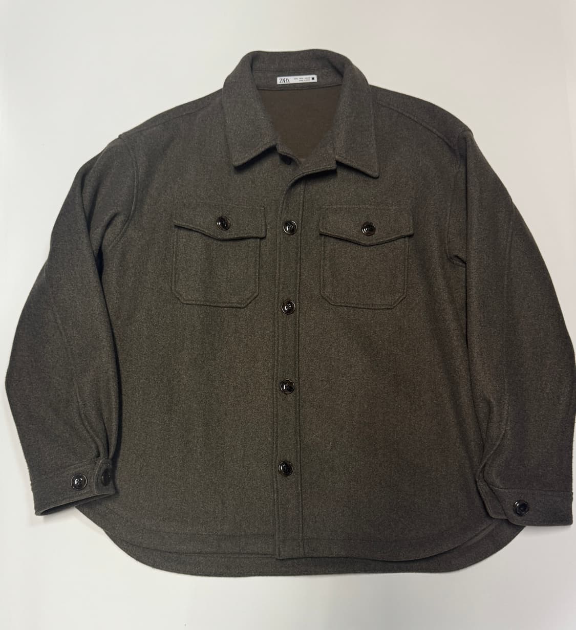 자라 ZaRa 플란넬 빈티지 브라운 오버 셔츠 자켓 2XL 상품이미지1