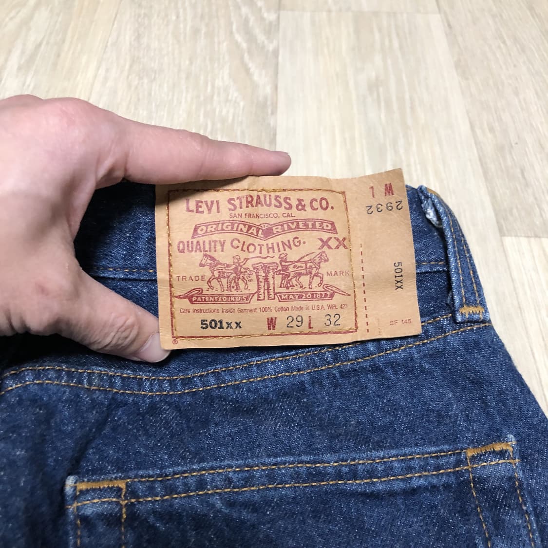 (27) 90's 리바이스 미국제 501xx 스트레이트핏 중청 데님 상품이미지8