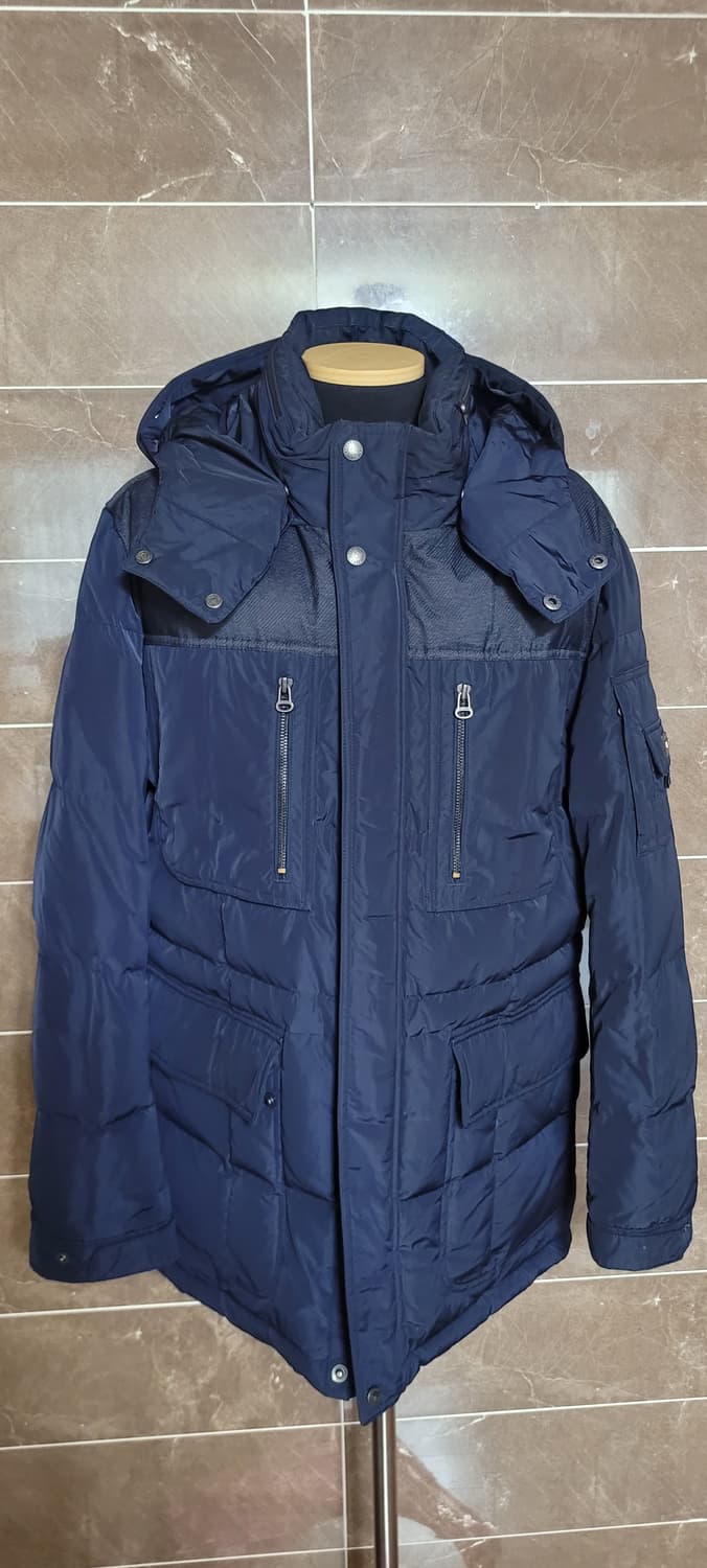 (남성105사이즈)OLZEN 남성 네이비 다운 패딩 상품이미지2