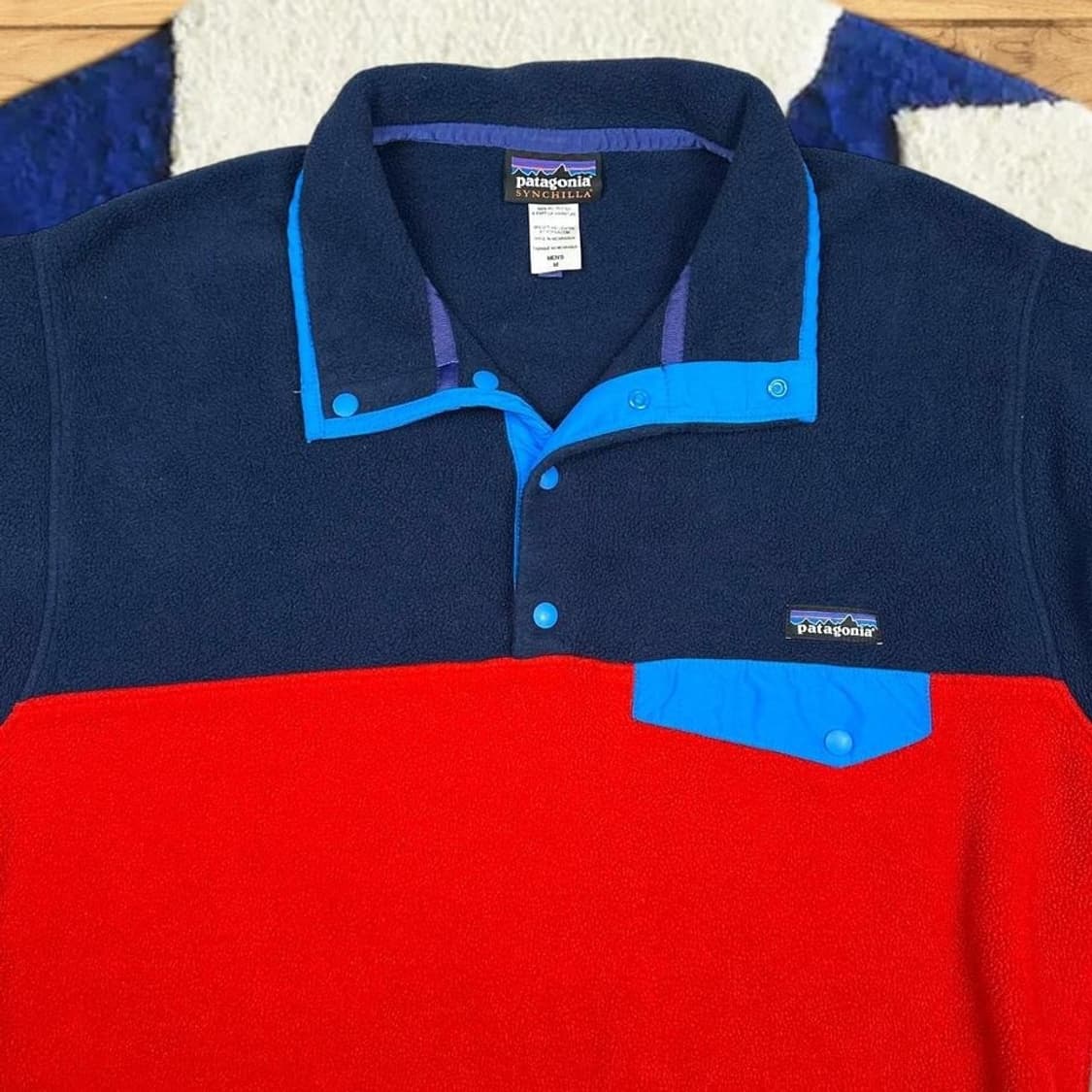 10s 파타고니아 신칠라 스냅-T 네이비/레드 상품이미지2