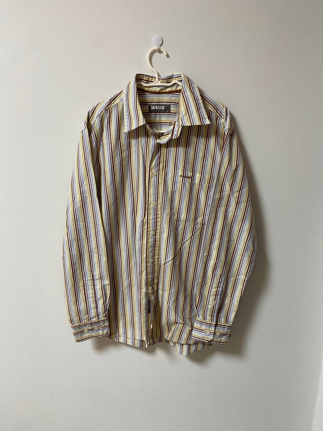 빈티지 스트라이프 오버핏셔츠 상품이미지1