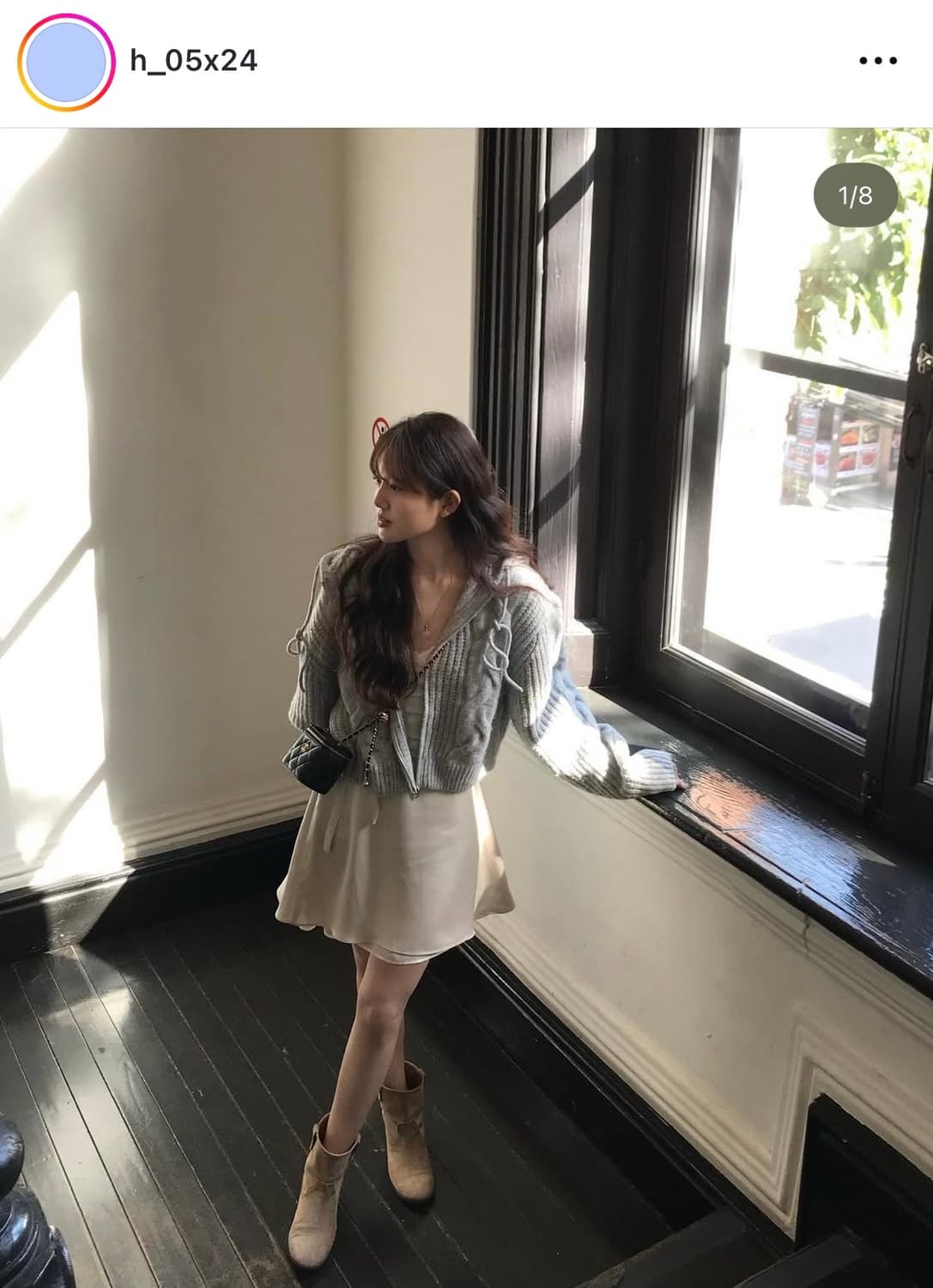 버터엣스카이 니트 집업 그레이 상품이미지2