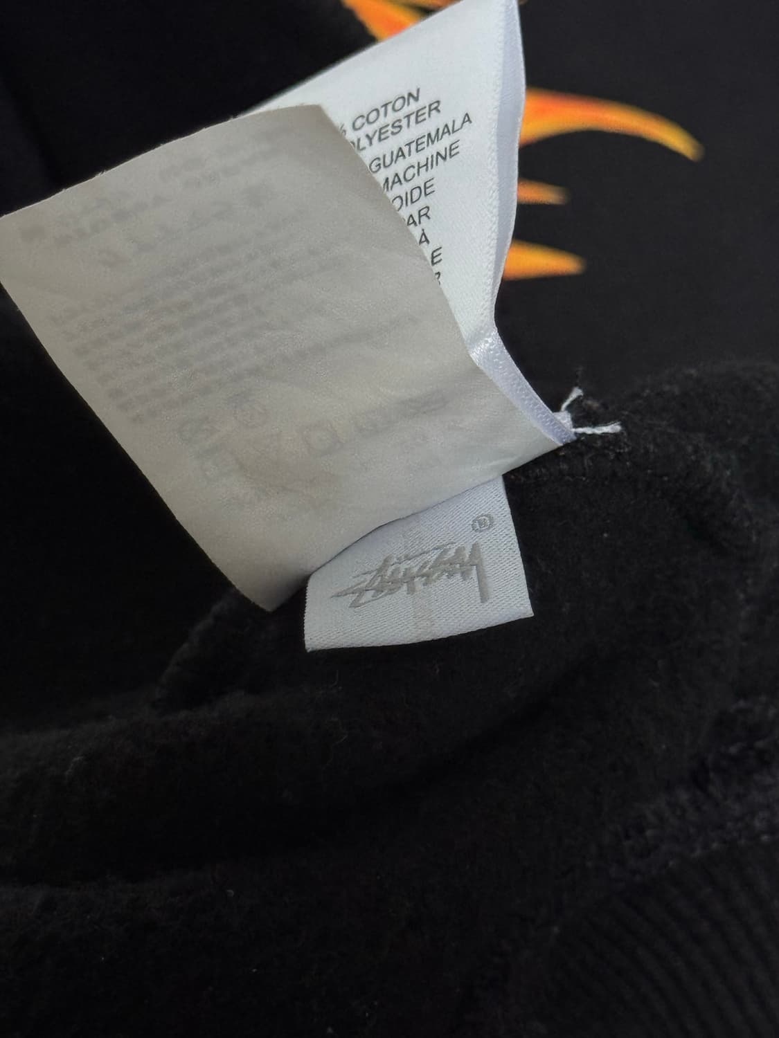 스투시 후드 블랙 / Stussy Flames Hood Black 상품이미지4