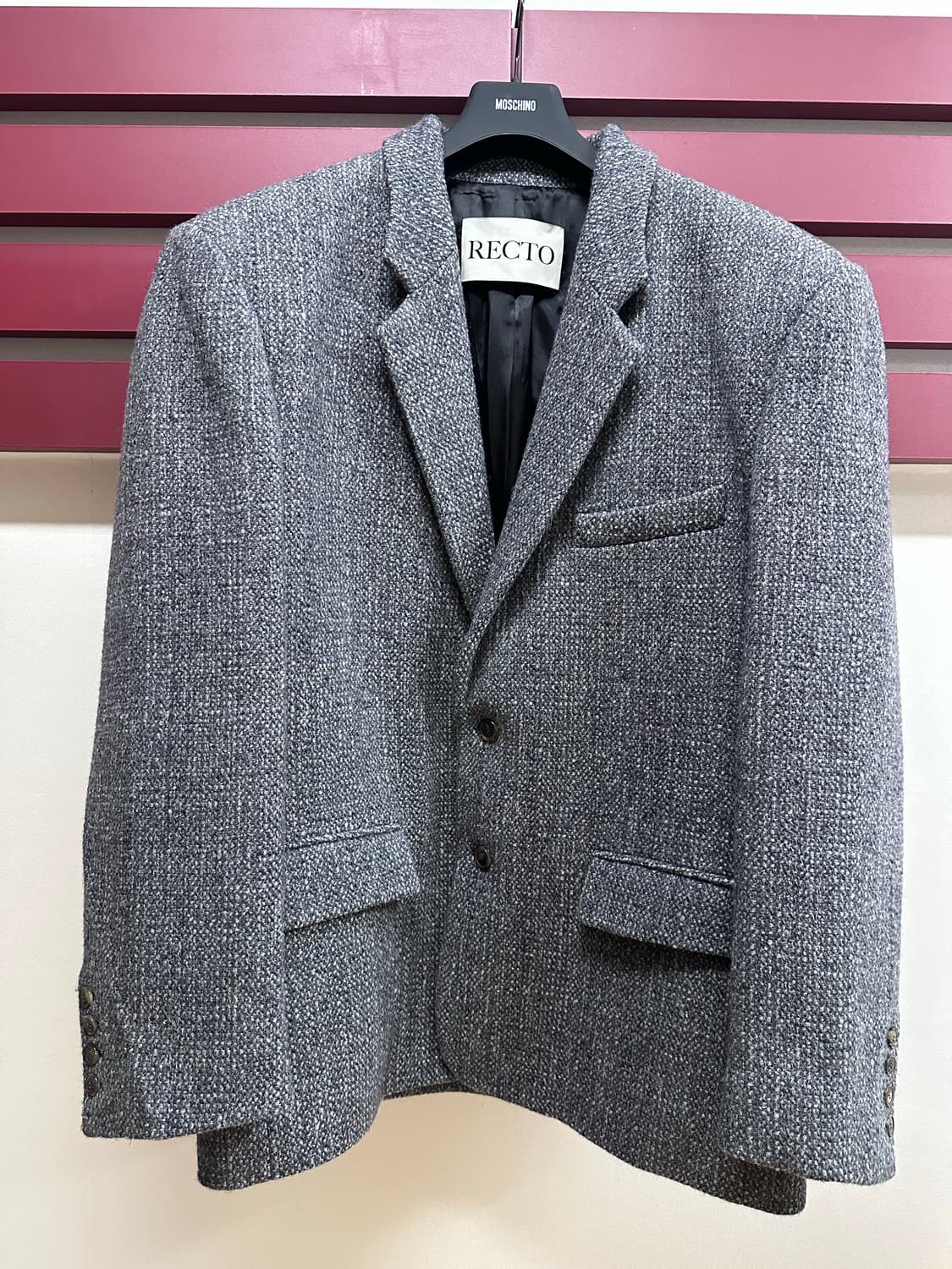 렉토(RECTO) 서스테이너블 울 블렌드 오버사이즈 자켓 - L사이즈 상품이미지4