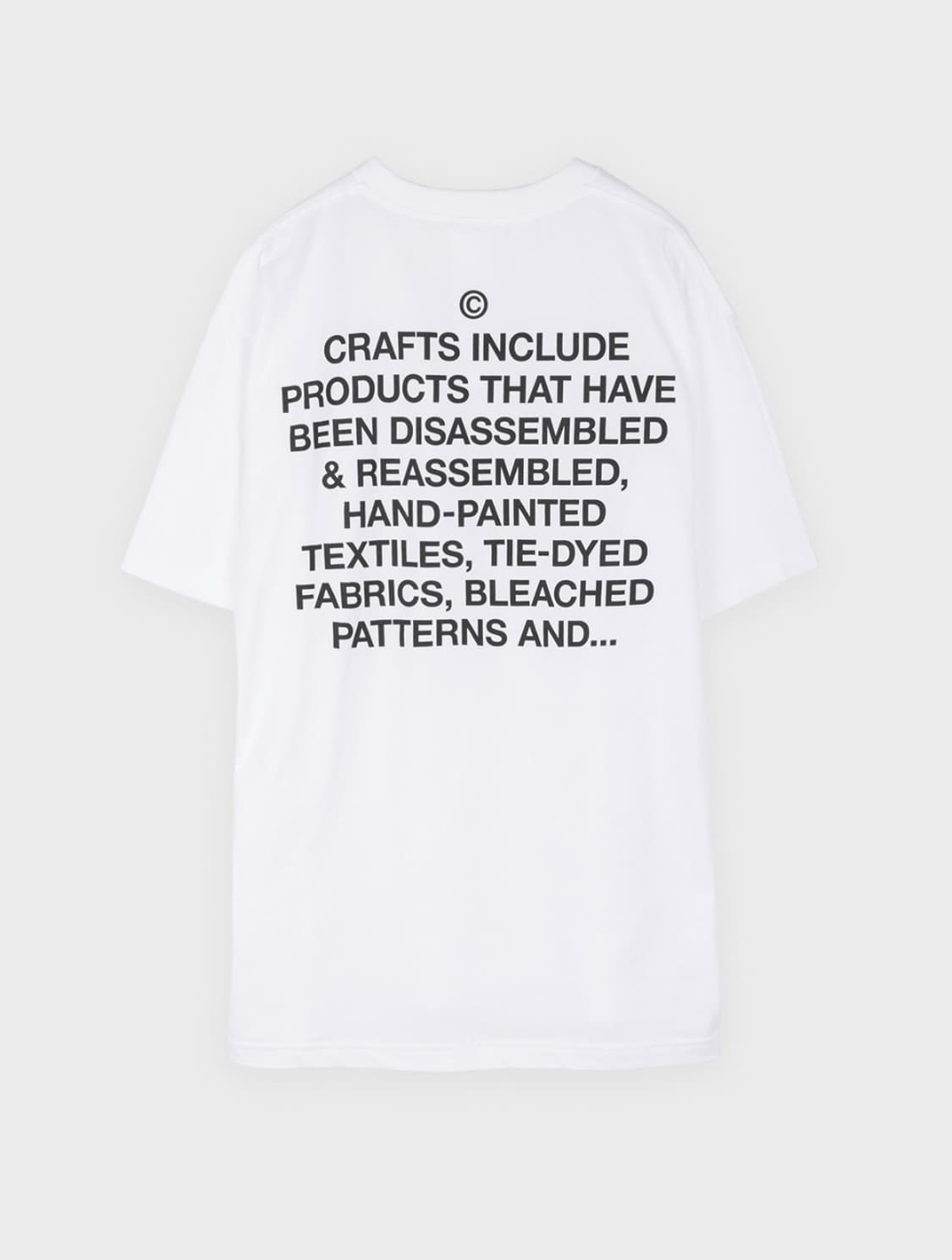 [새제품] 낫띵에브리띵 CRAFTS#7 T-SHIRT IN WHITE 상품이미지1