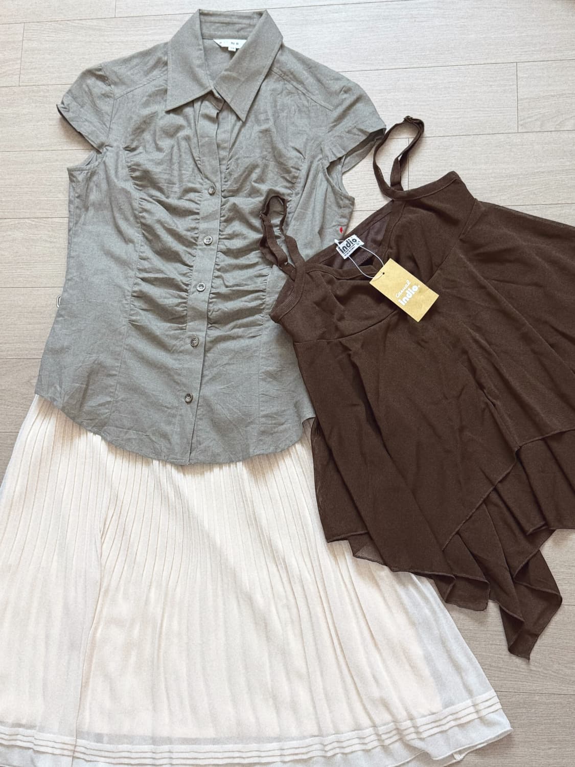 블라우스+스커트 빈티지 코디세트 상품이미지1