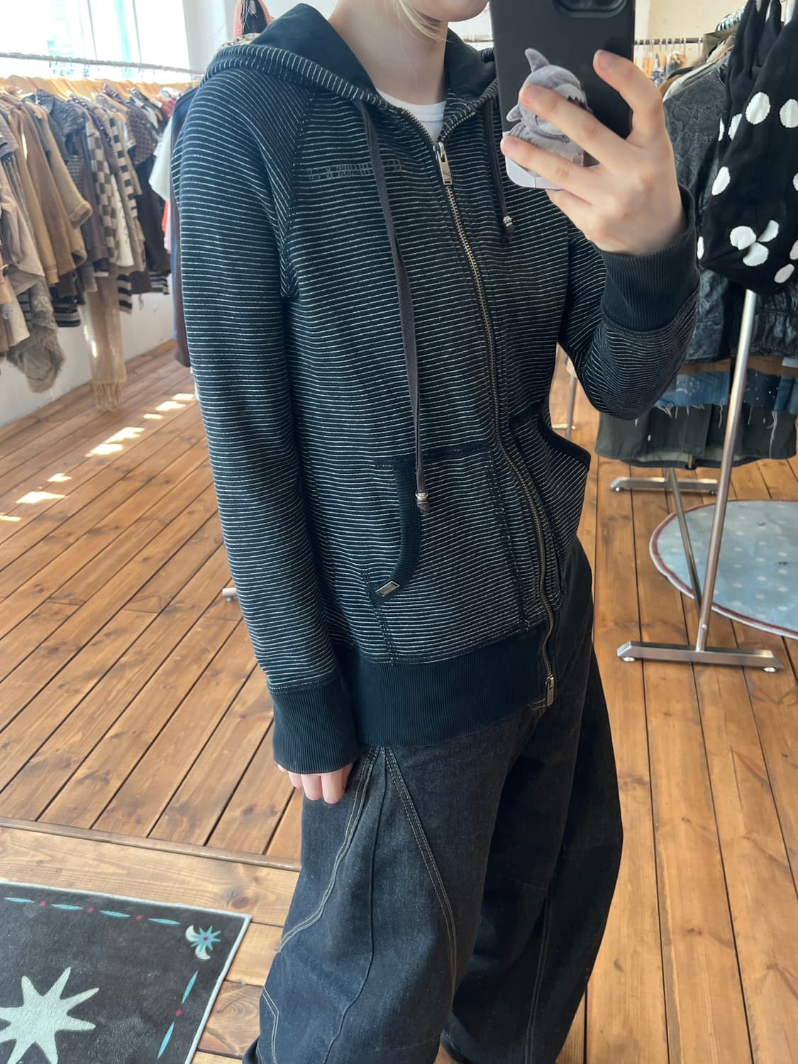 리바이스 블랙 스트라이프 후드집업 상품이미지5