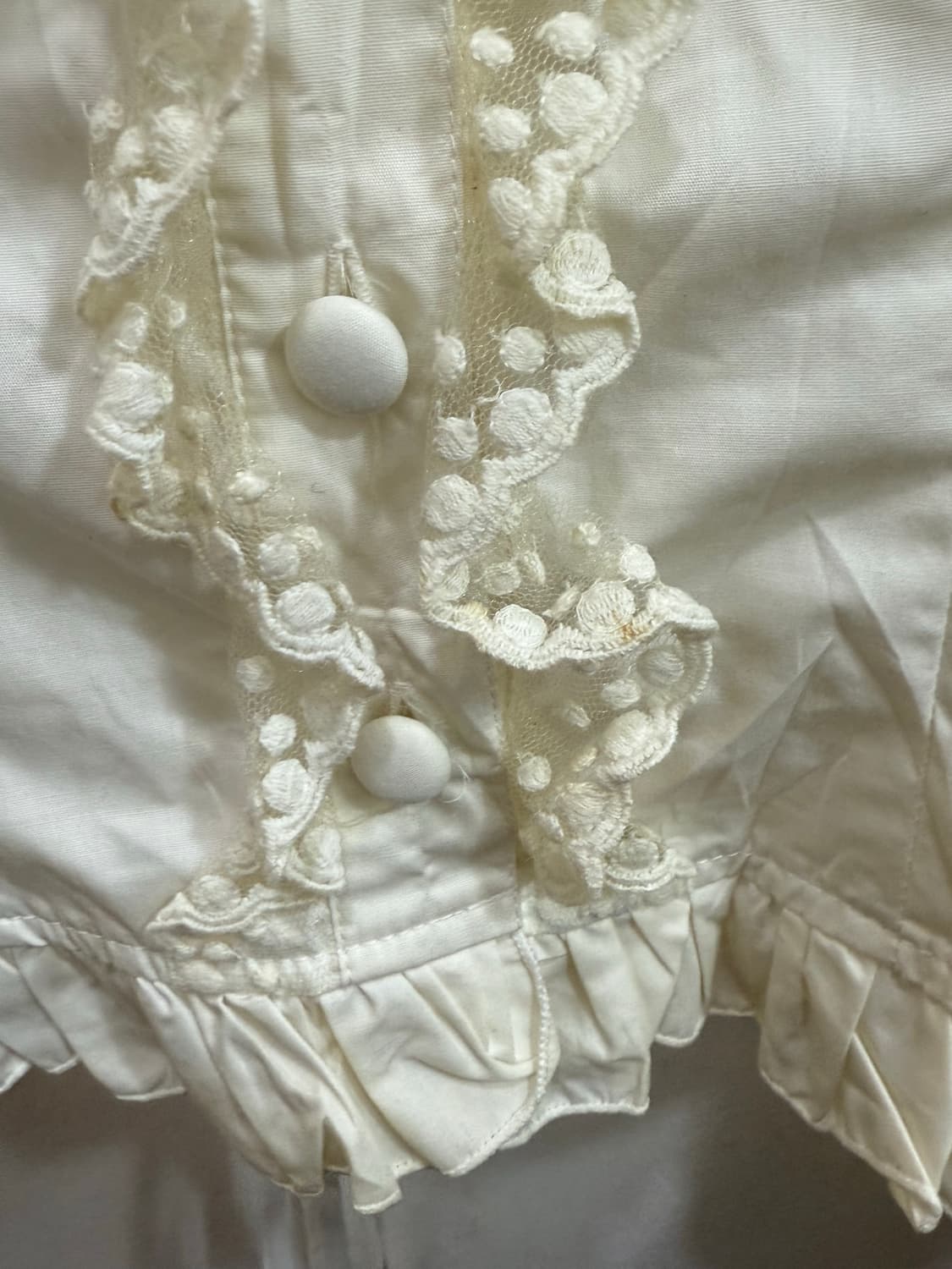 BODY LINE 코르셋 포인트 도트 카라 쉬폰 블라우스 코디🍩 상품이미지8