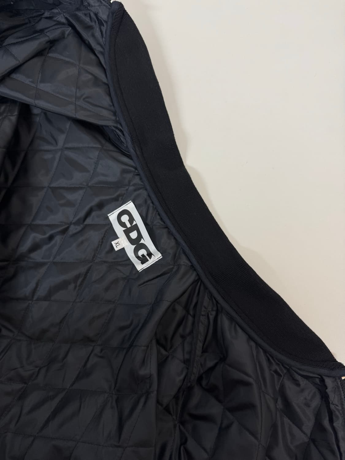 꼼데가르송 스태프 퀄팅 봄버자켓 XL 상품이미지6