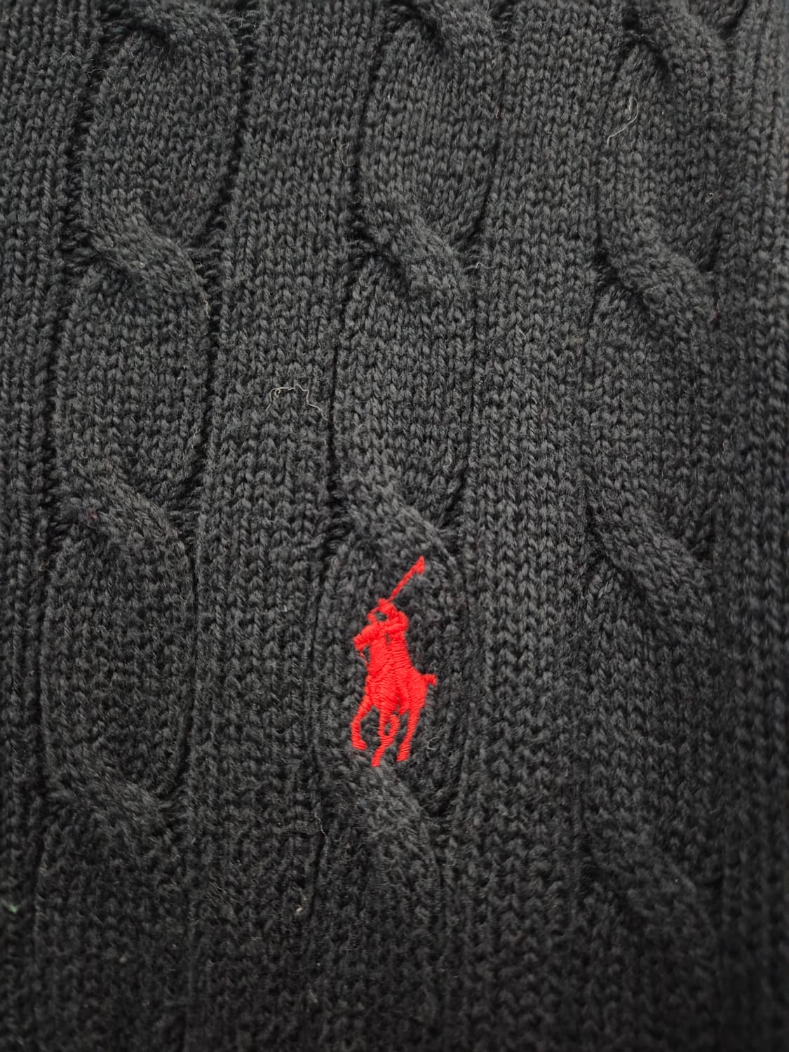 폴로  블랙 케이블 니트 스웨터 / 110 (정품) 상품이미지2