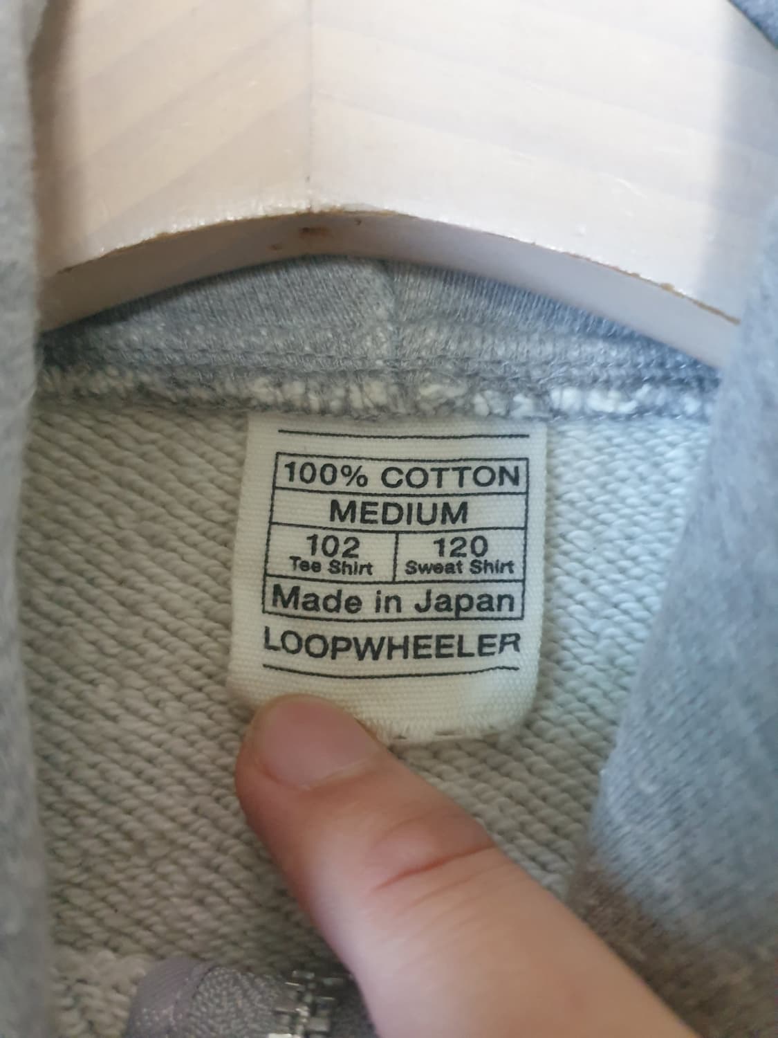 루프휠러 그레이 후드집업 상품이미지2