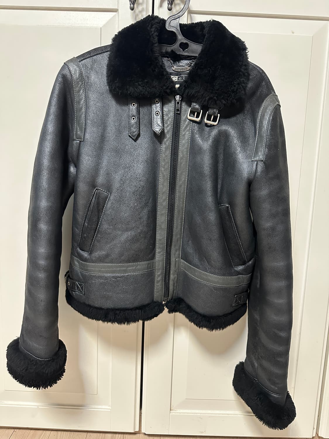 리얼 양가죽 블랙 무스탕 자켓 55 상품이미지1