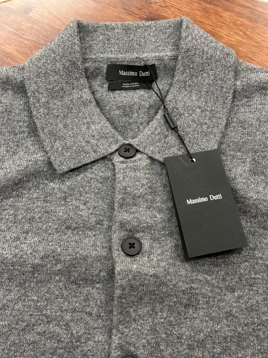 [새제품] 마시모두띠 울100% PK 니트 가디건 헤더그레이 L 상품이미지2