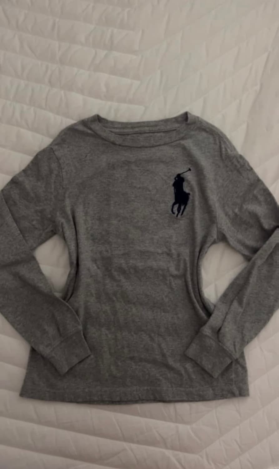 폴로 빅포니 긴팔티셔츠 그레이 상품이미지1