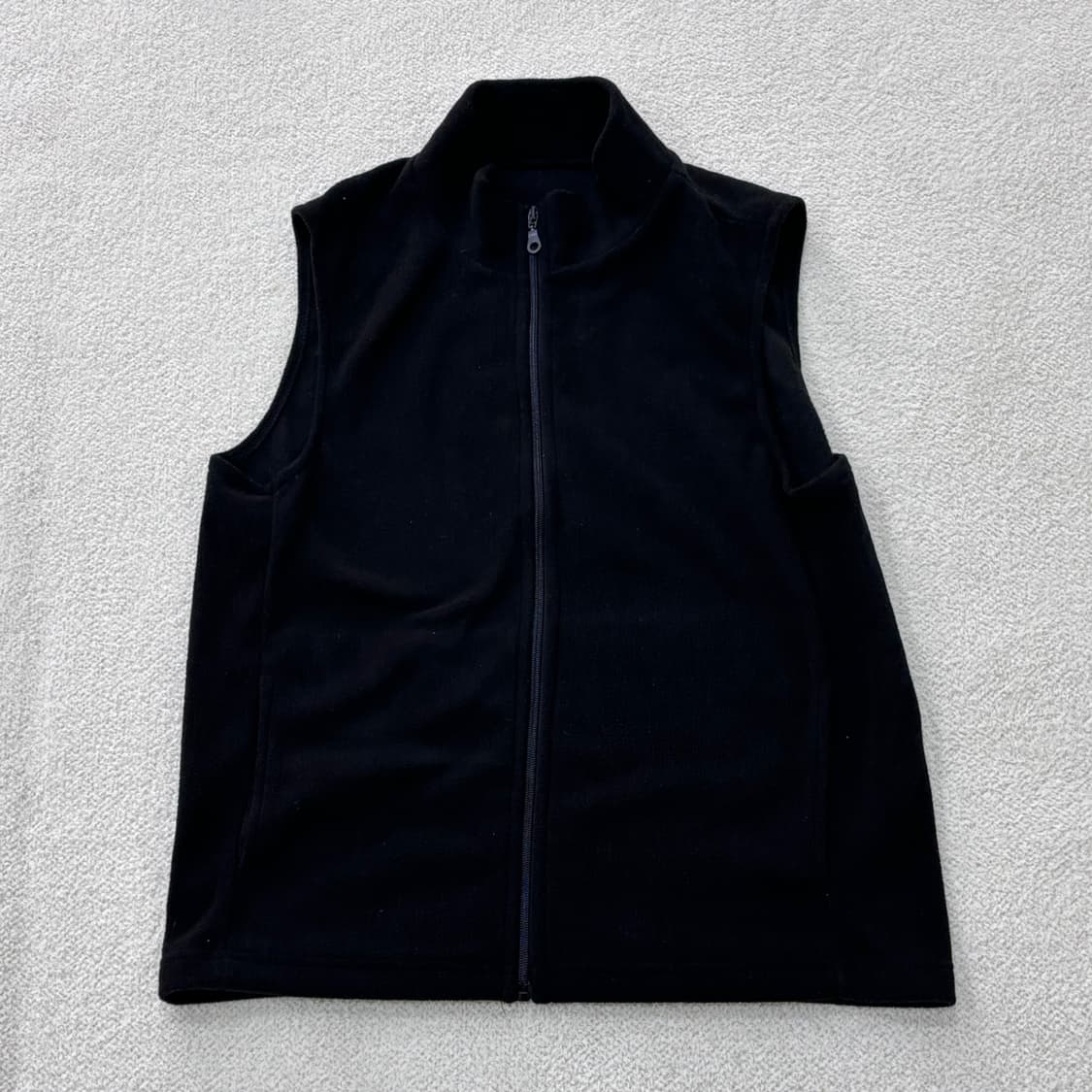M 빈티지 블랙 지퍼 조끼 0306E 상품이미지1