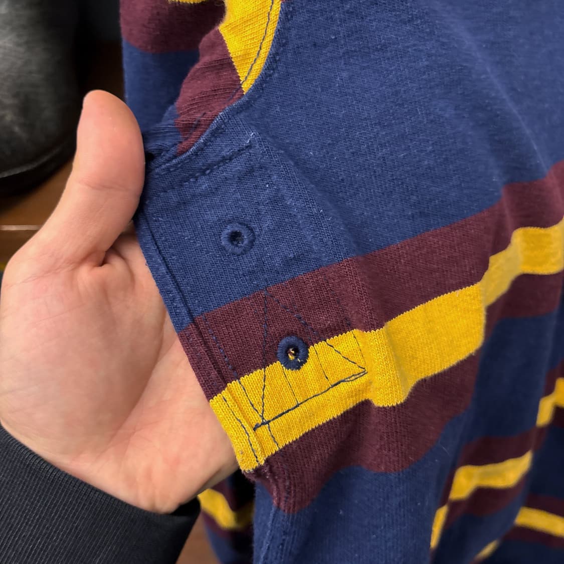 90s 폴로 랄프로렌 크라운 크레스트 스트라이프 럭비셔츠 N929 상품이미지7