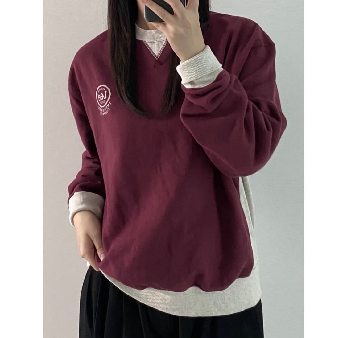 Lee 맨투맨(버건디) M사이즈 상품이미지1