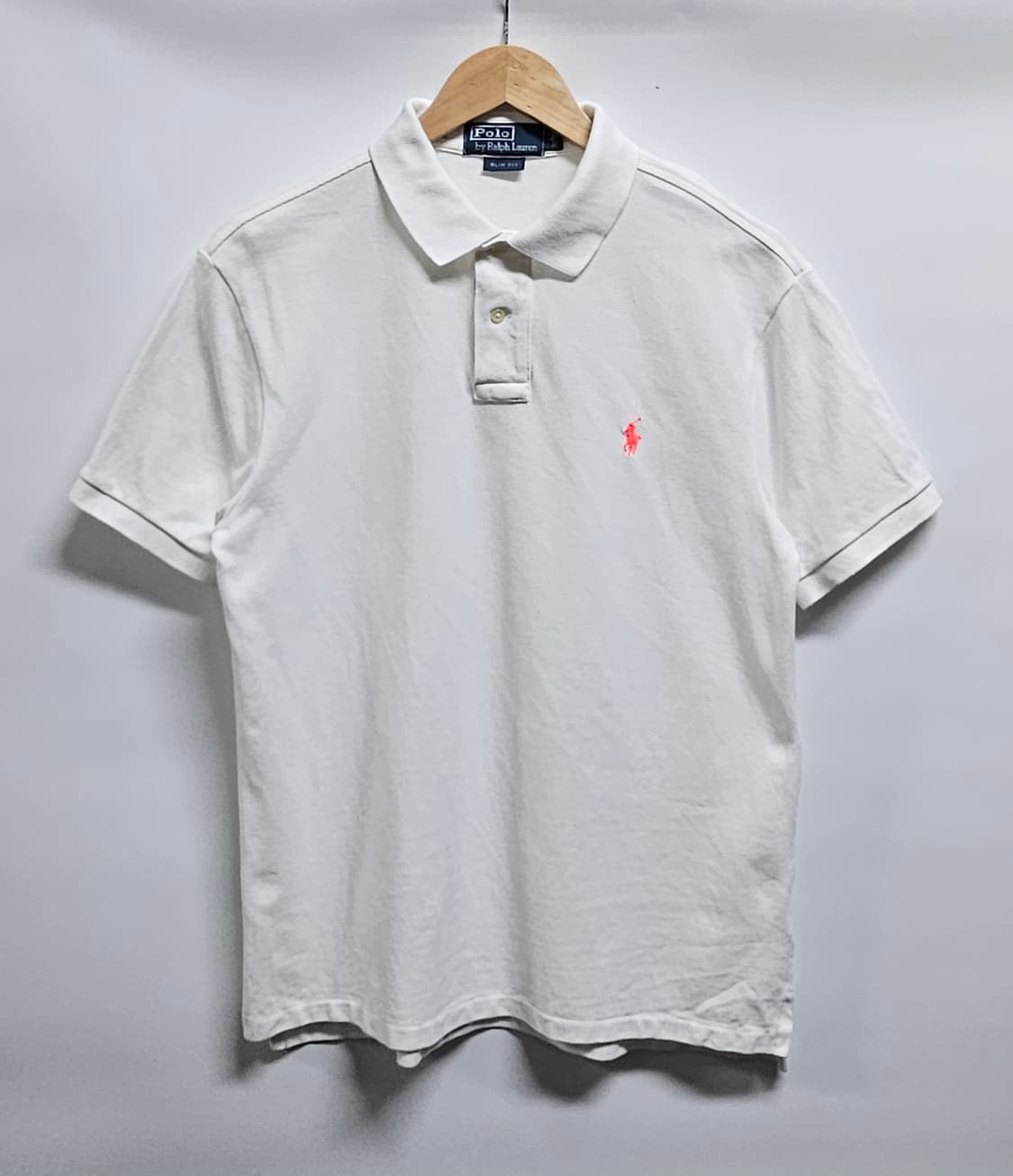 폴로랄프로렌 화이트 슬림핏 반팔카라티 L 상품이미지1
