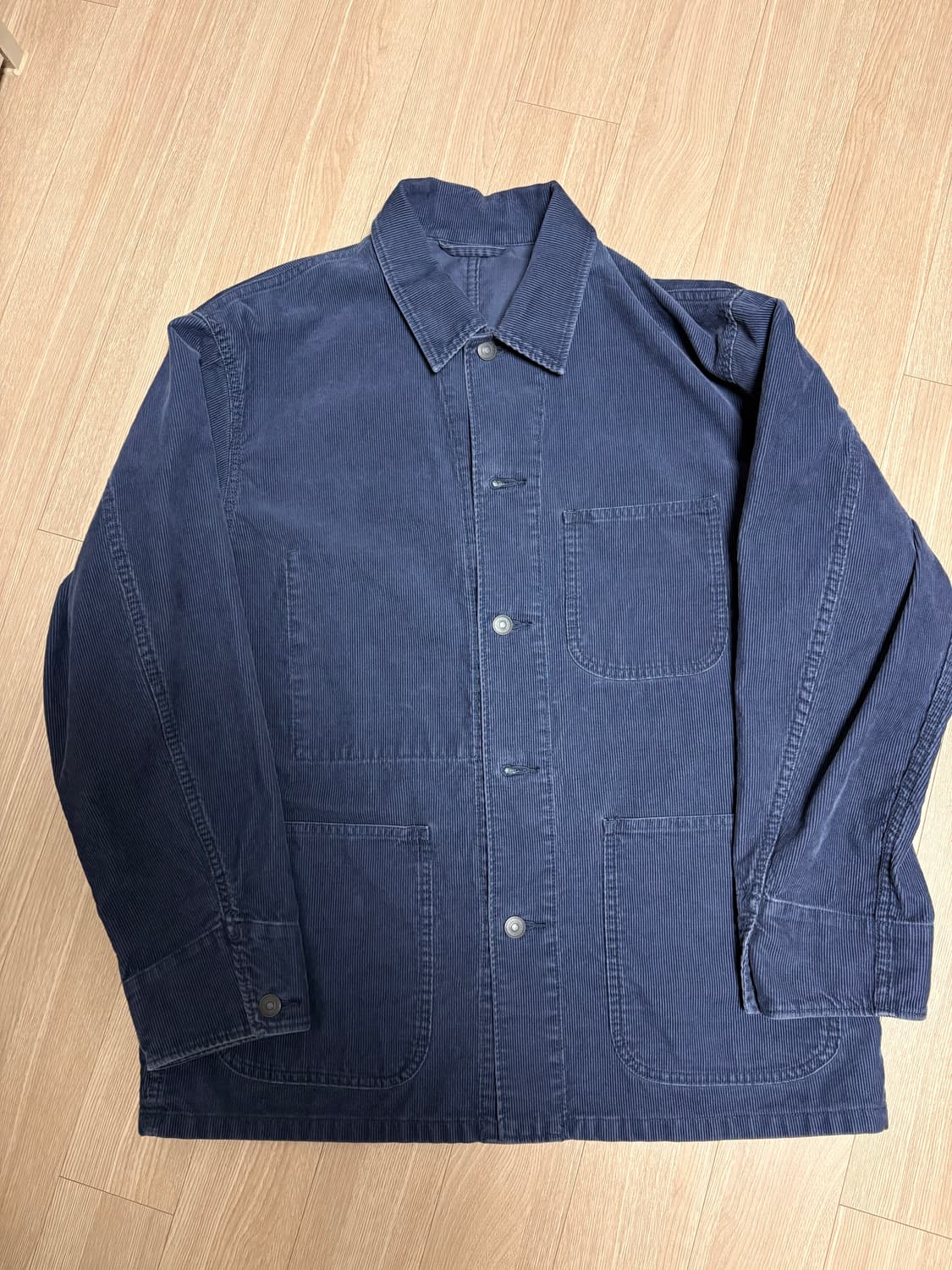 유니클로 코듀로이 재킷 68 blue M size 상품이미지1