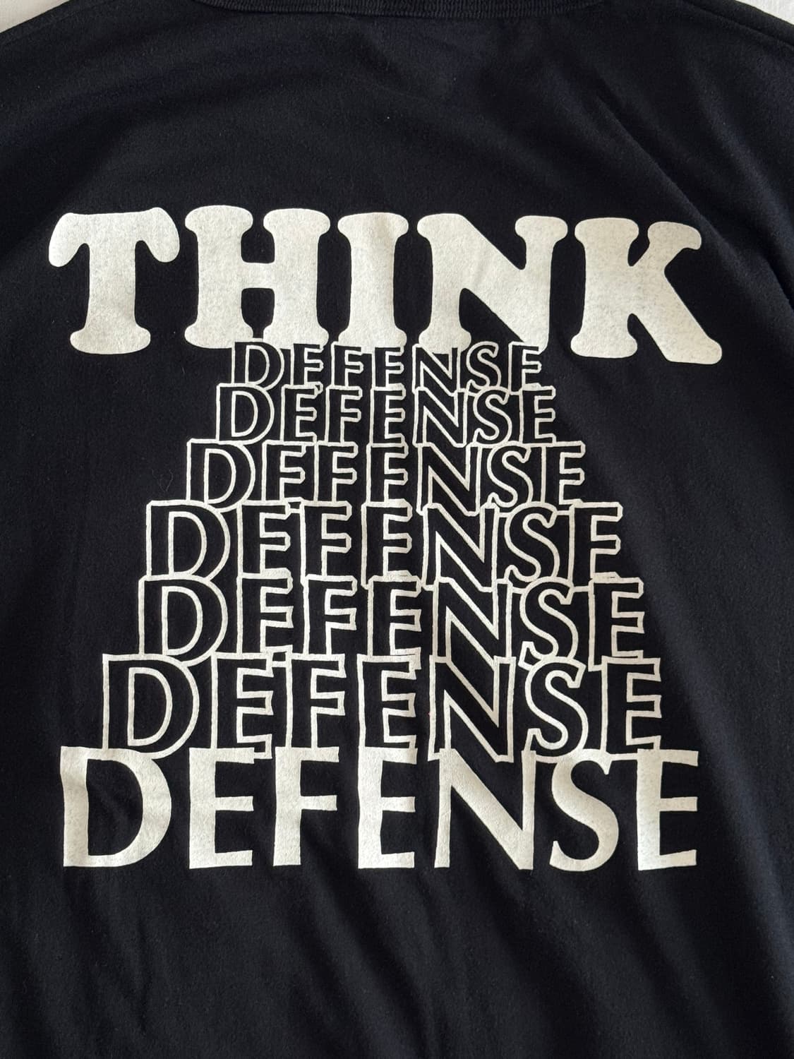 90s USA 빈티지 러셀 think defense 티셔츠 상품이미지4