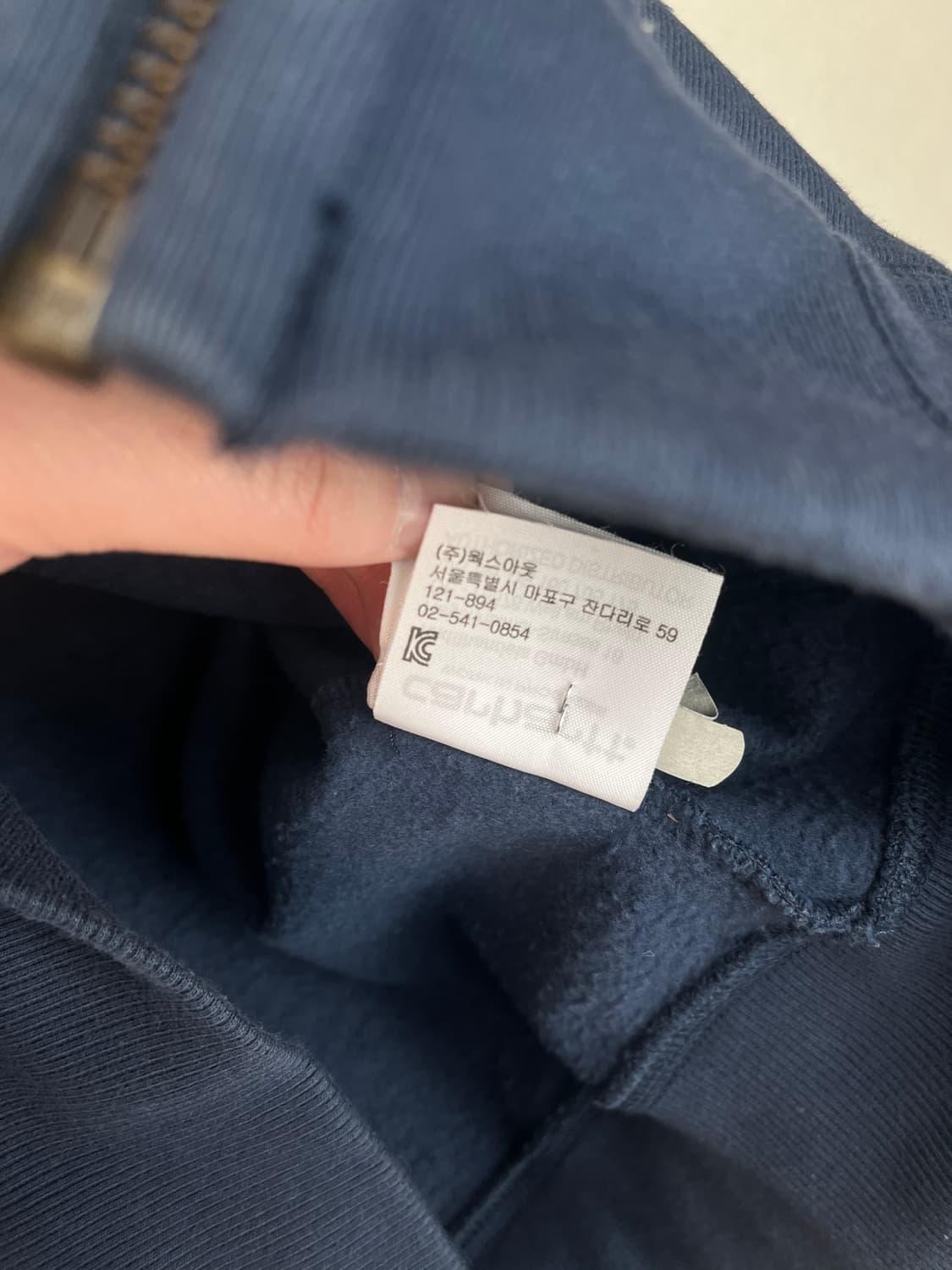 칼하트 네이비 후드 집업 [S] 상품이미지7