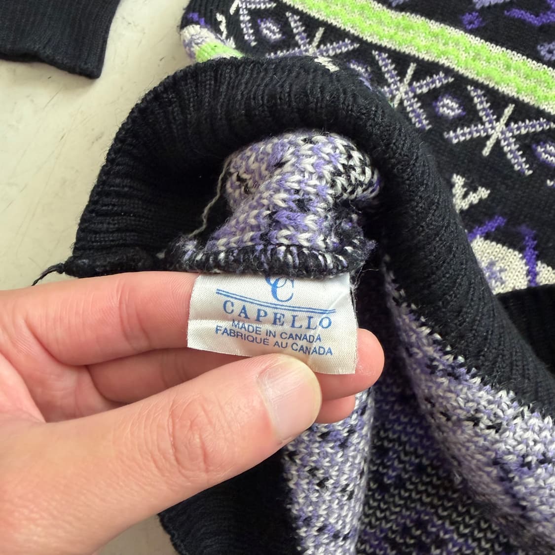 90s Capello 캐나다 빈티지 헤비 니트 스웨터 XL 상품이미지7