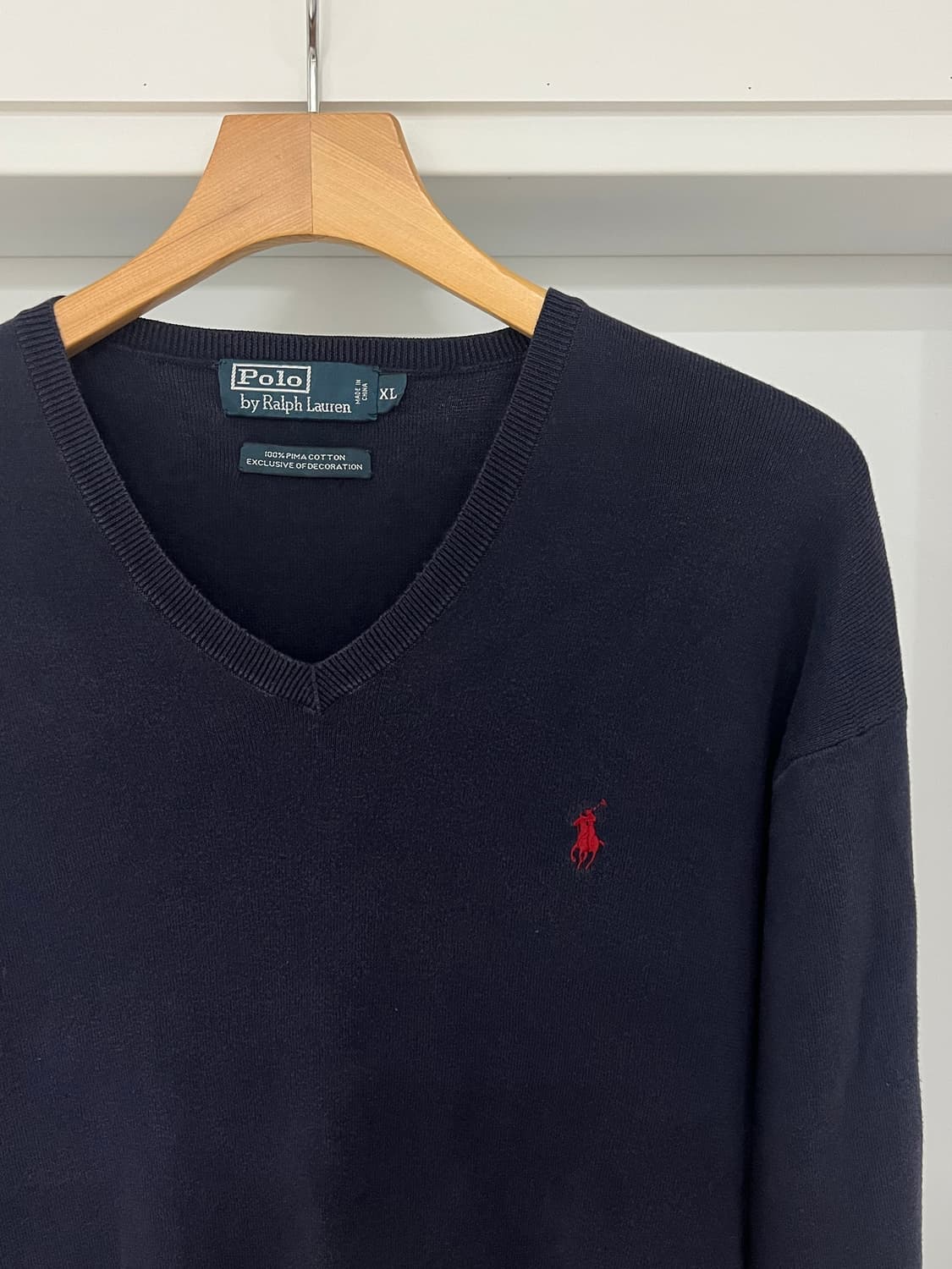 폴로 랄프로렌 빈티지 피마코튼 브이넥 니트 상품이미지3