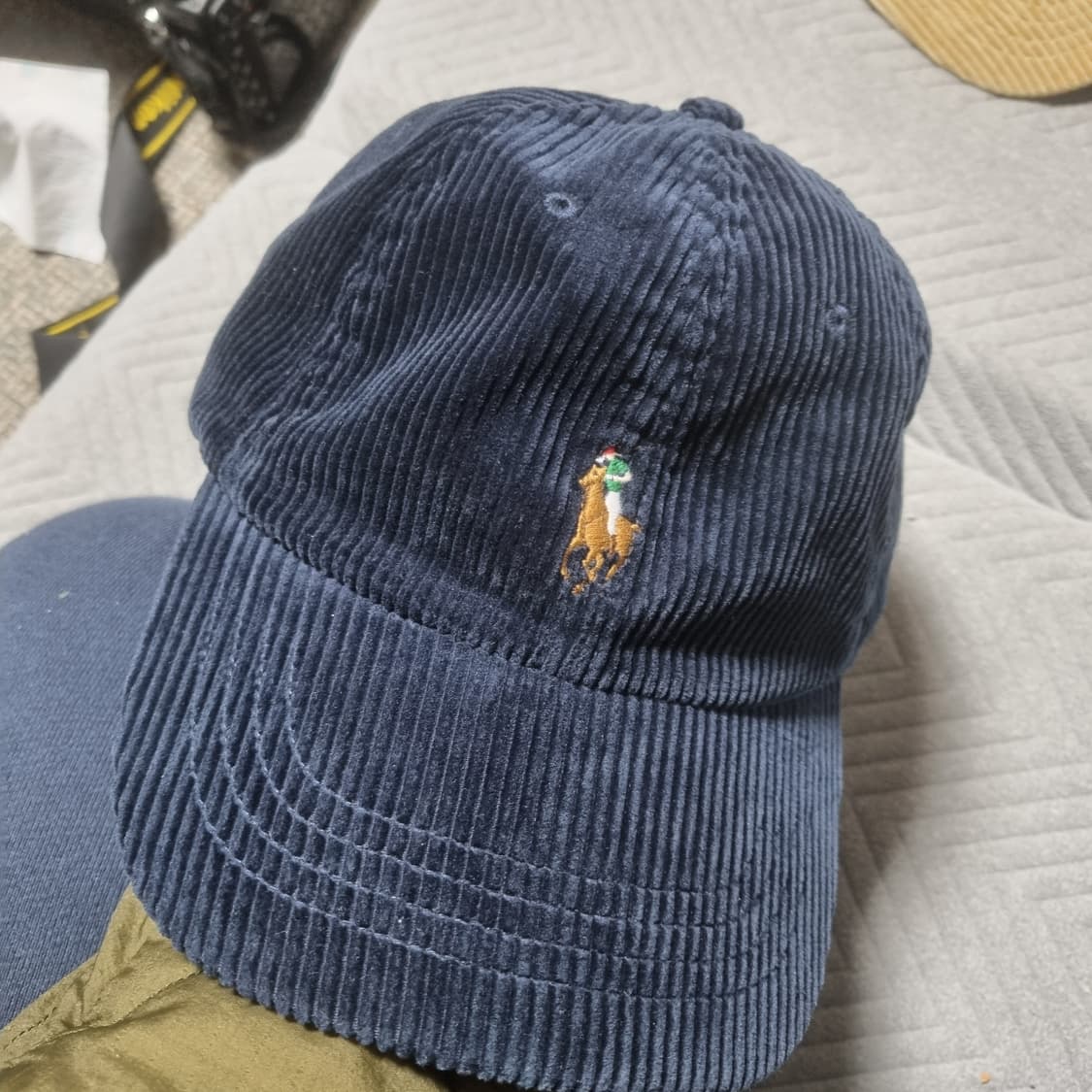 폴로 코듀로이 볼캡 네이비 상품이미지1