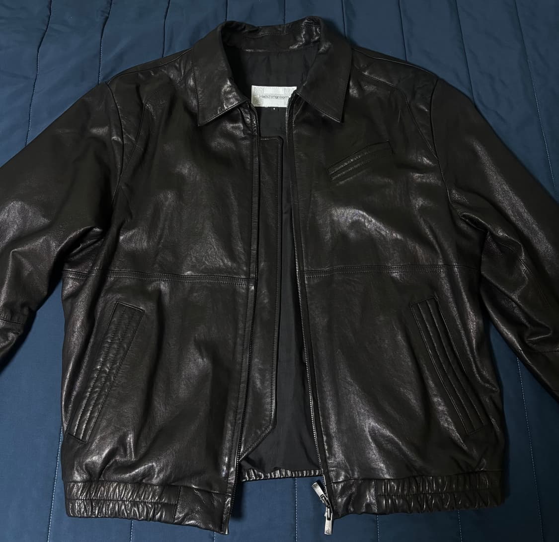 해칭룸 스티치 레더 볼륨 자켓 4 상품이미지2