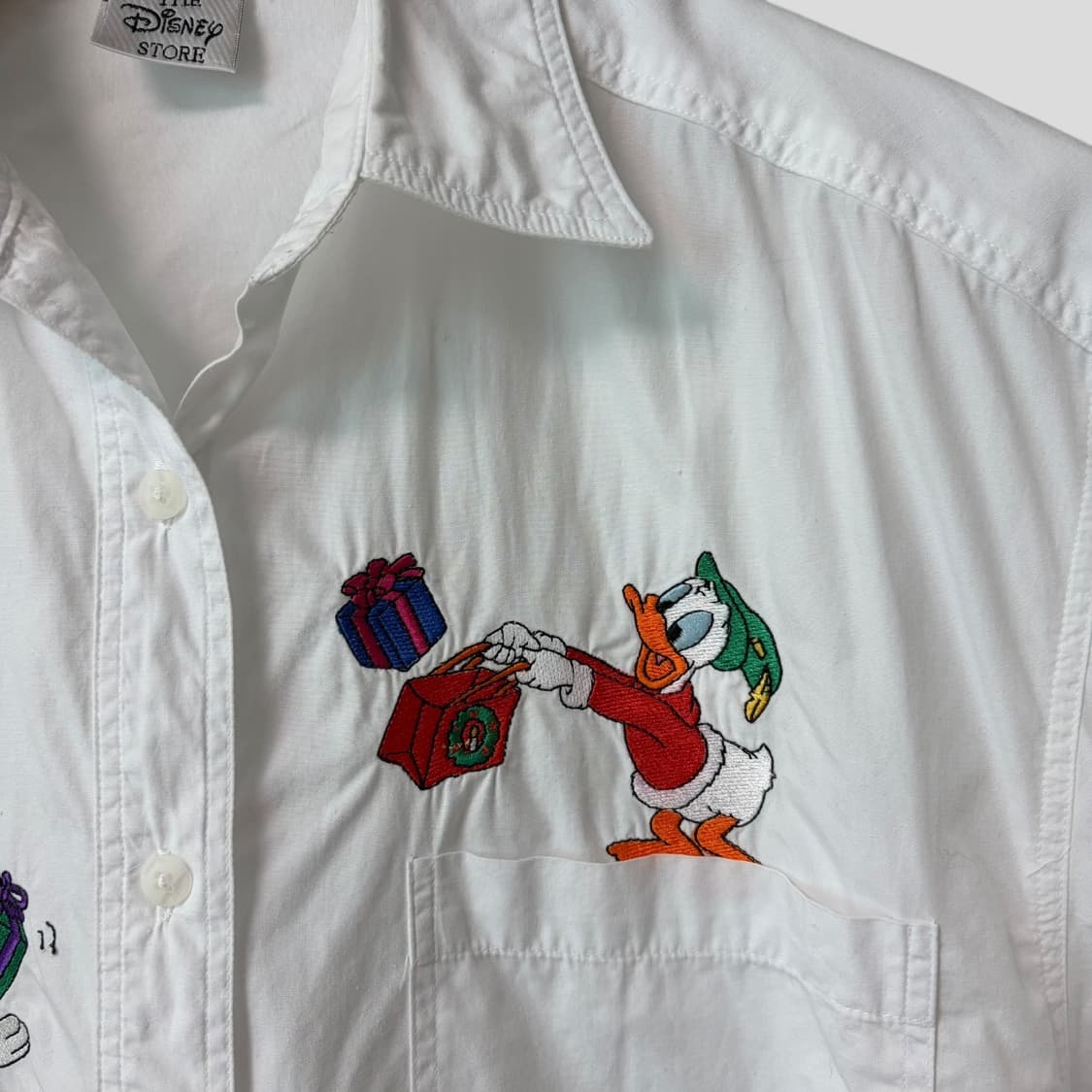 (여성M-L)빈티지 디즈니 미키와 친구들 자수 셔츠 상품이미지4