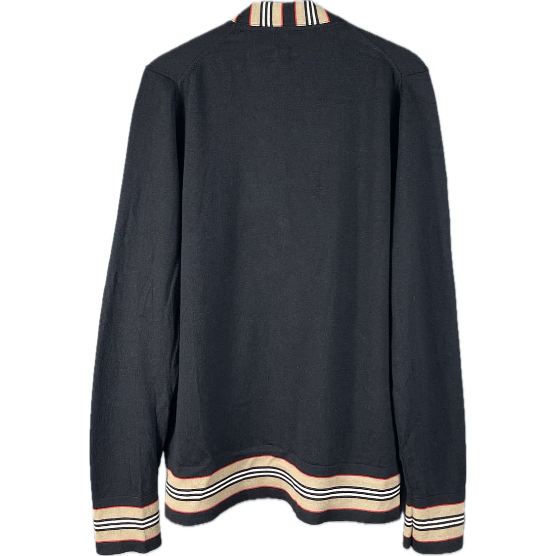 21FW 버버리 아이콘 스트라이프 트리밍 여성 울 가디 상품이미지2