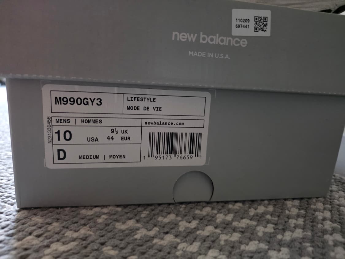 뉴발란스 990v3 280 상품이미지1