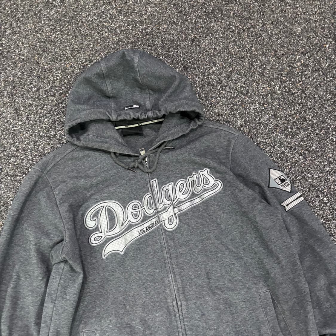 MLB La다저스 빅로고 그레이 후드집업 상품이미지2