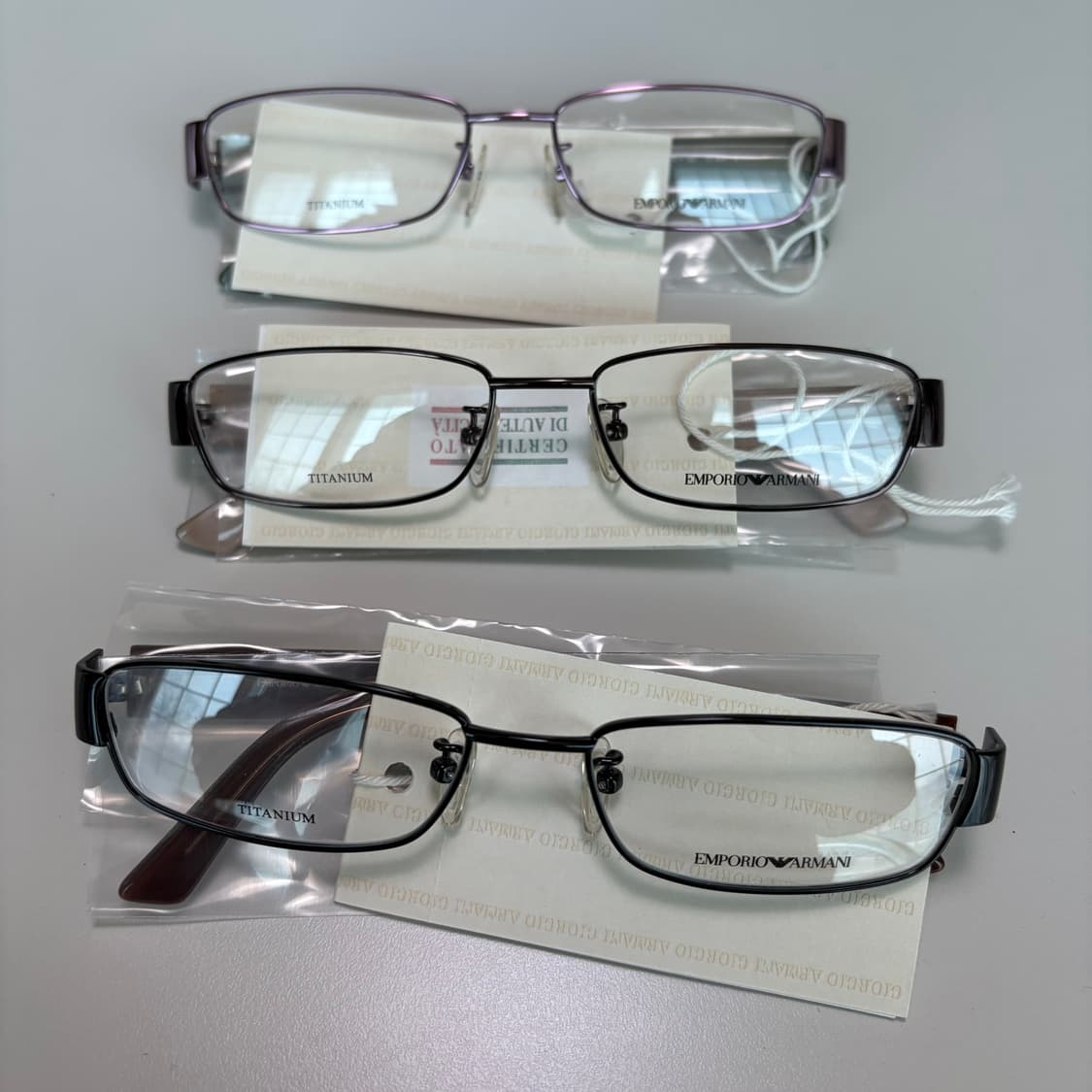 엠포리오 알마니 2000년대 긱시크 티타늄 안경태 신품 상품이미지6