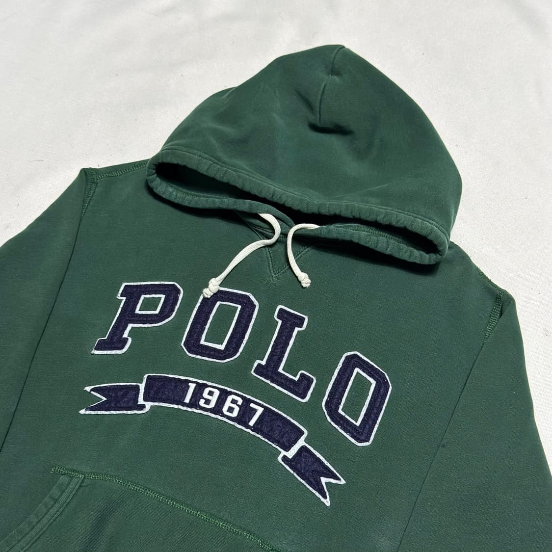 S 폴로랄프로렌 스펠로고 그린 후드티 상품이미지1
