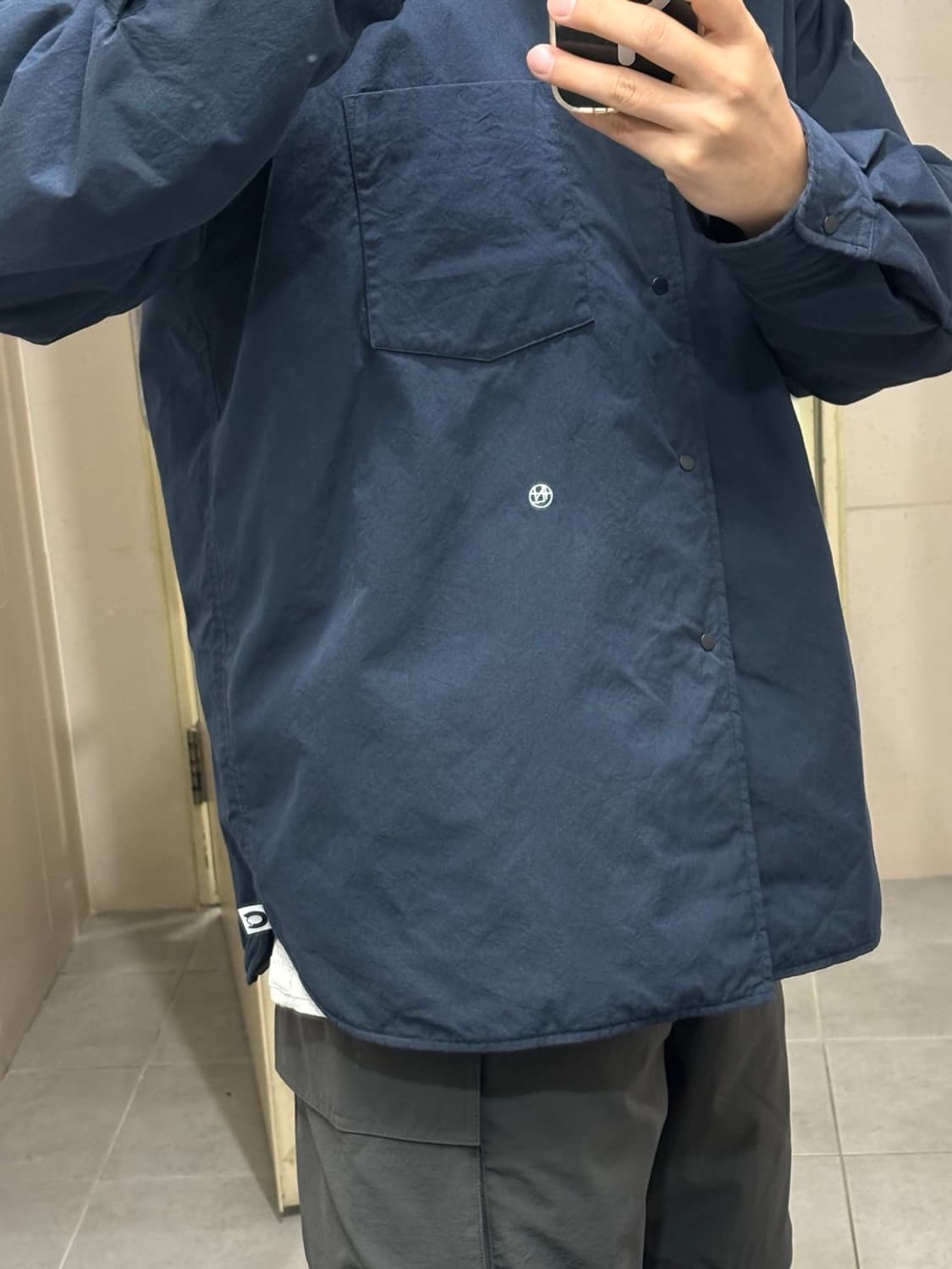 나나미카 23aw 인슐레이션 패디드 셔츠 자켓 다크네이비 XL 상품이미지9