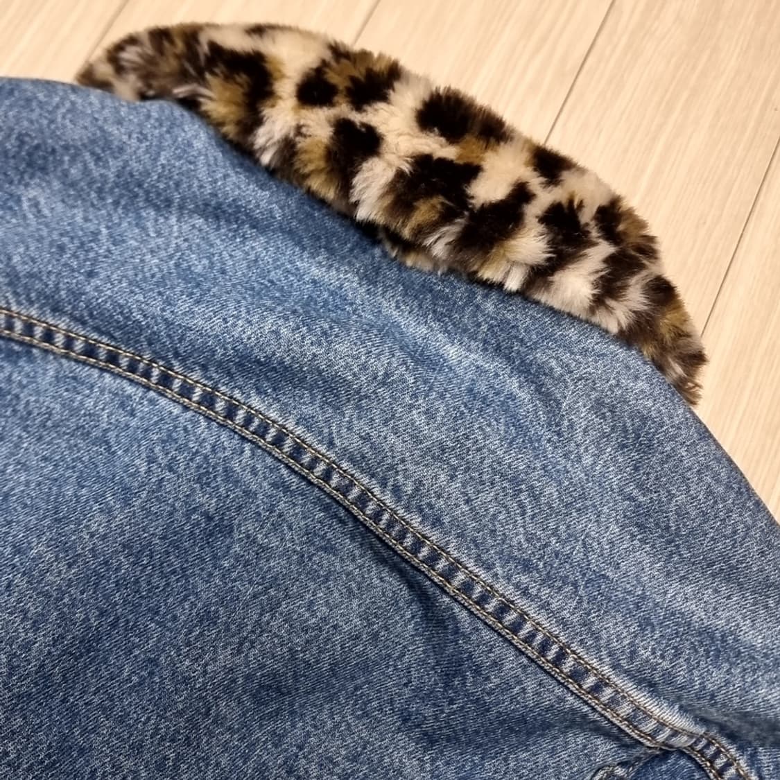 리바이스 데님 자켓 레오파드 퍼 카라(s) 상품이미지8